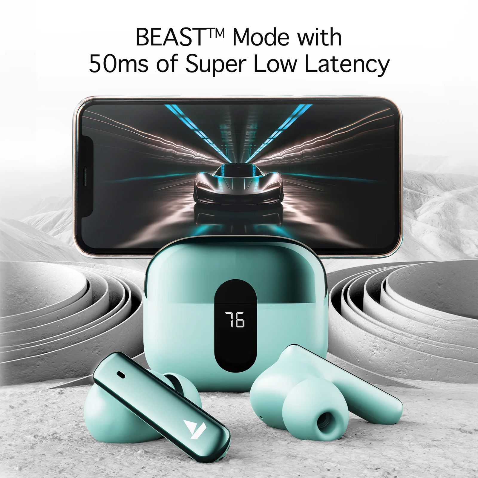 boAt Airdopes 181 Pro TWS Earbuds with Environmental Noise Cancellation (IPX5 Water Resistant, 4 Mics ENx Technology, Frosted Mint)_8