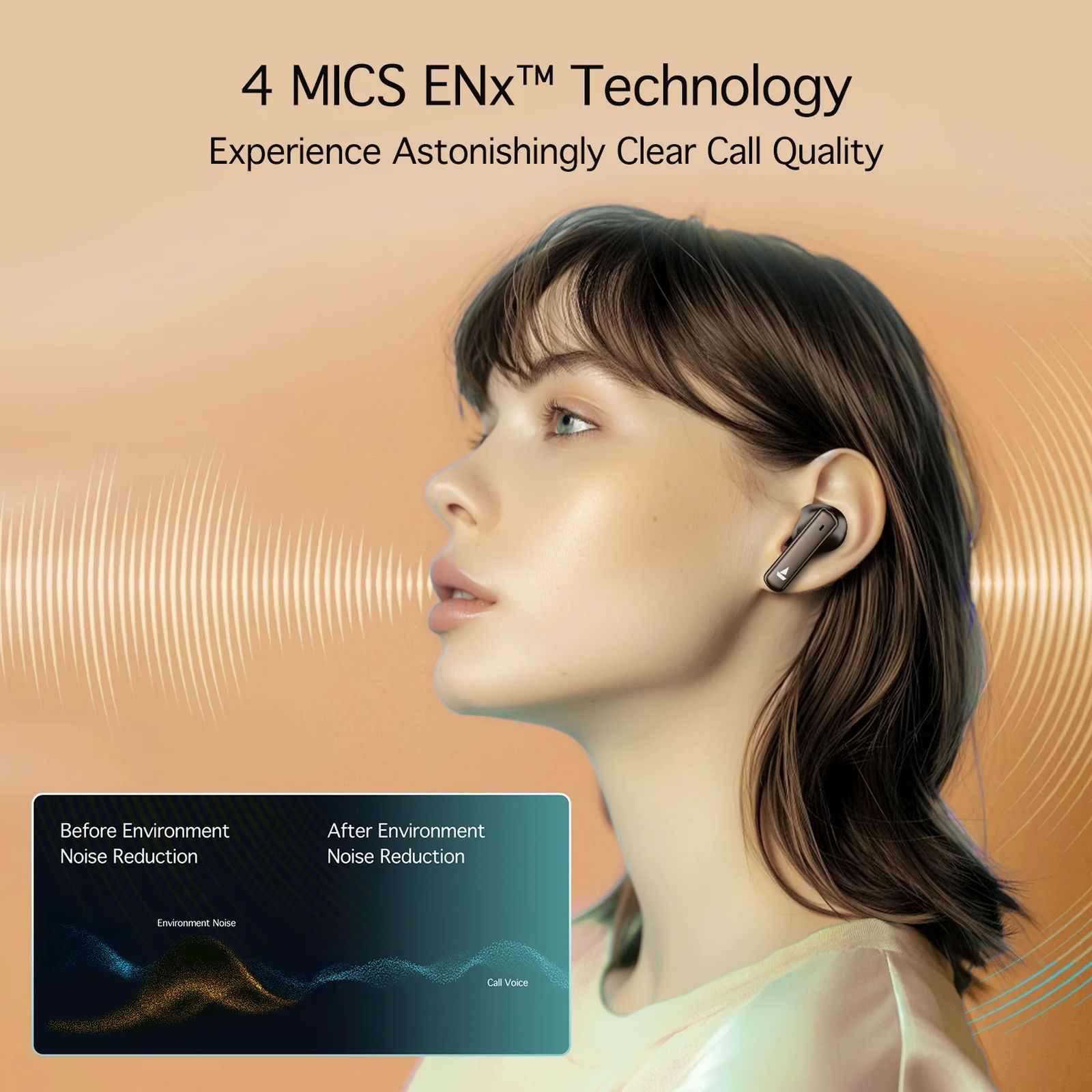 boAt Airdopes 181 Pro TWS Earbuds with Environmental Noise Cancellation (IPX5 Water Resistant, 4 Mics ENx Technology, Mocha Elegance)_5