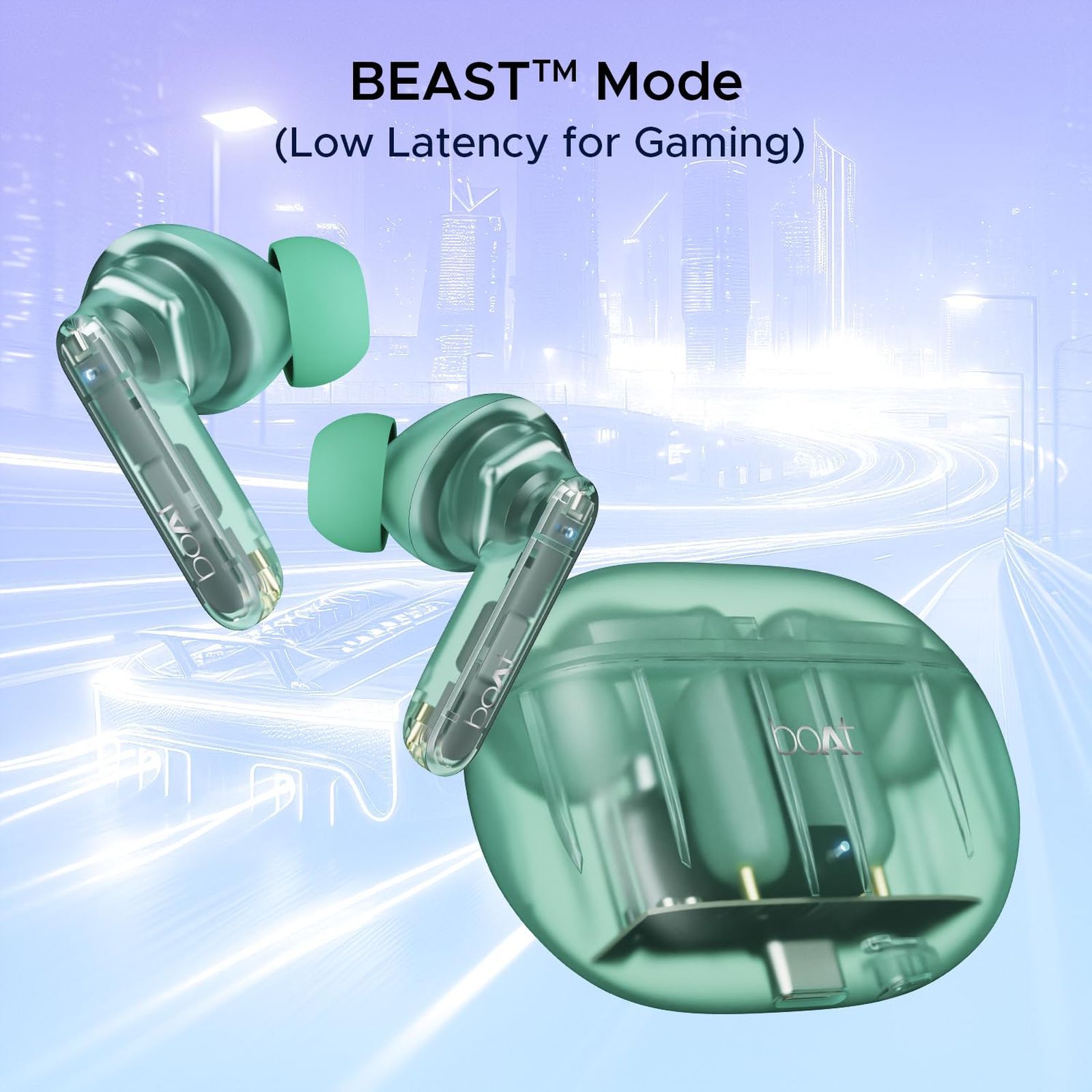 boAt Airdopes 191 ANC TWS Earbuds with Active Noise Cancellation (IPX5 Splash Resistant, 4Mics ENx, Pellucid Green)_6