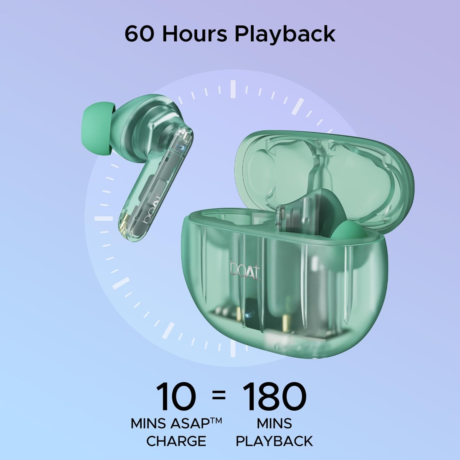 boAt Airdopes 191 ANC TWS Earbuds with Active Noise Cancellation (IPX5 Splash Resistant, 4Mics ENx, Pellucid Green)_3