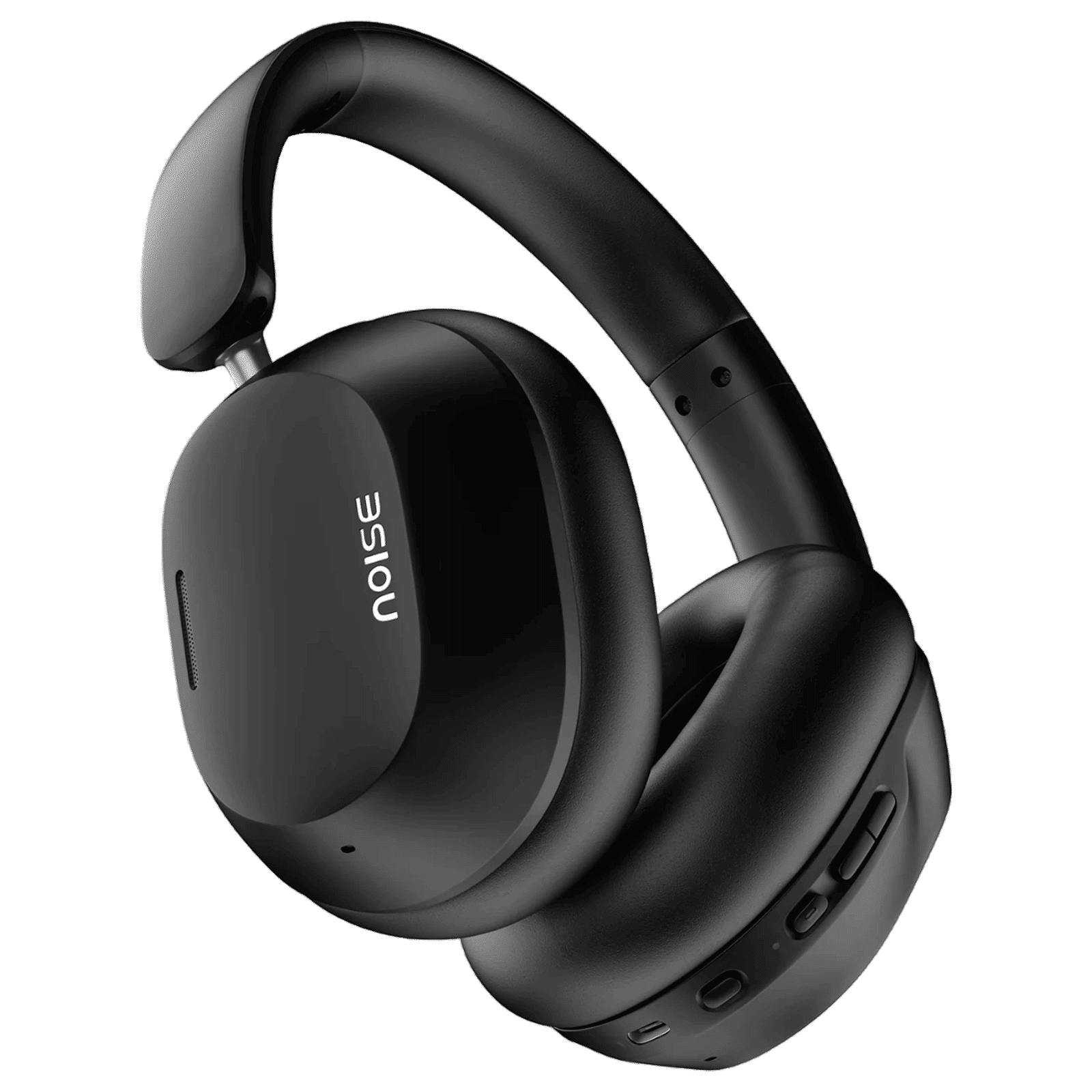 noise Airwave Max 5 Bluetooth Headphone with Mic (Adaptive Hybrid ANC, On Ear, Carbon Black)_1
