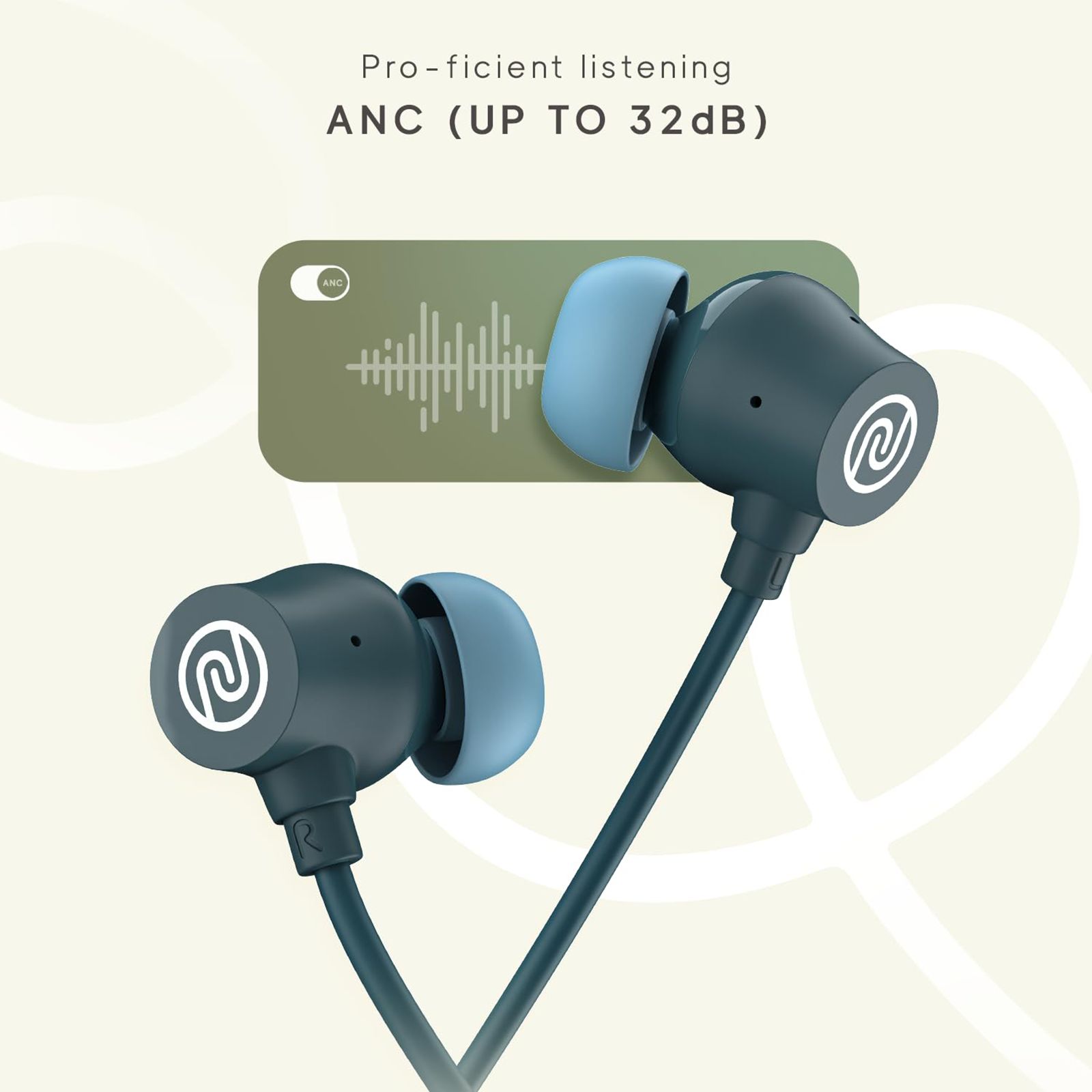 noise Airwave Pro Neckband with Active Noise Cancellation (IPX5 Water Resistant, Instacharge, Metallic Blue)_6