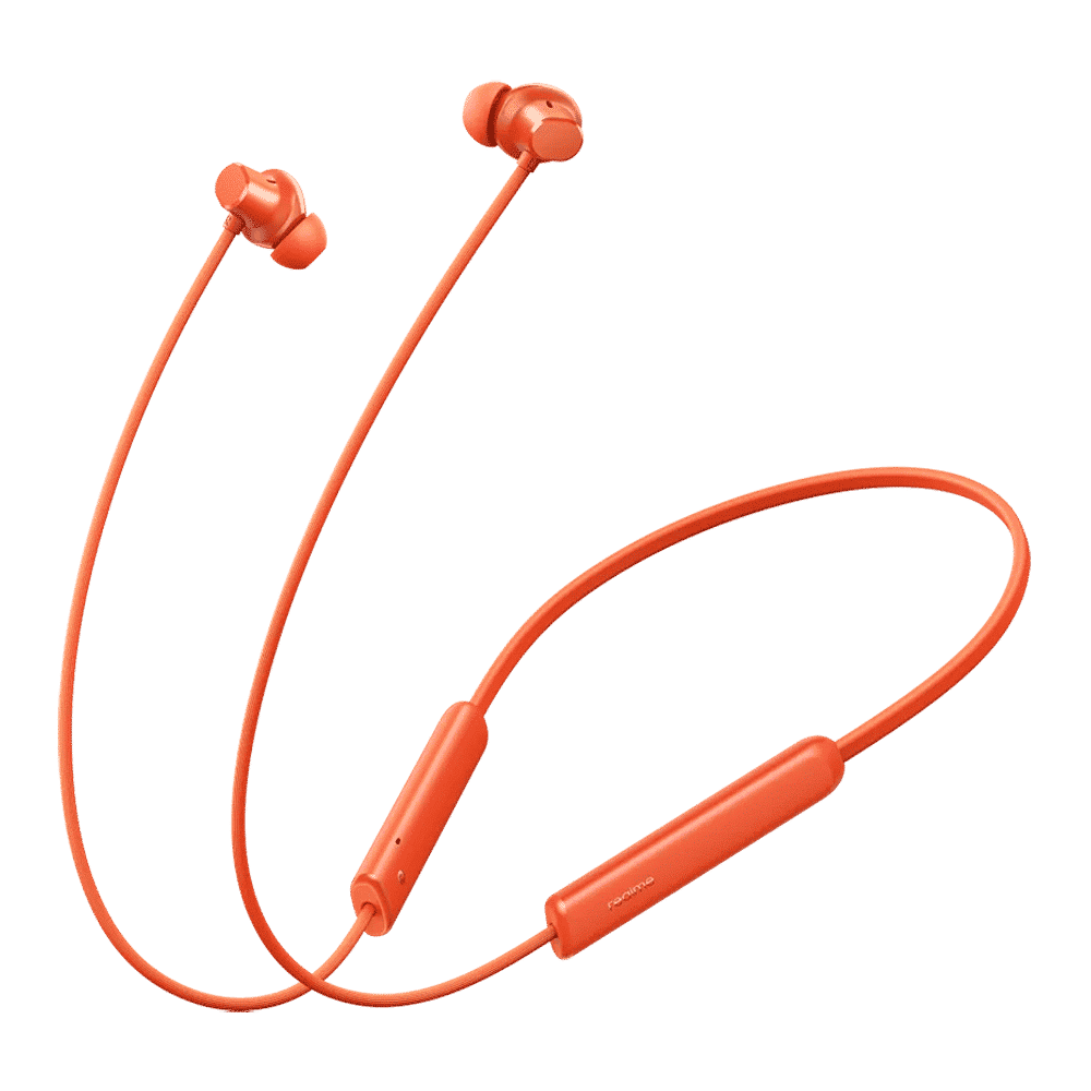 realme Buds Wireless 5 Lite Neckband with Environmental Noise Cancellation (IP55 Dust & Water Resistant, Dual Device Connection, Cyber Orange) realme Buds Wireless 5 Lite Neckband with Environmental Noise Cancellation (IP55 Dust & Water Resistant, Dual Device Connection, Cyber Orange)_1