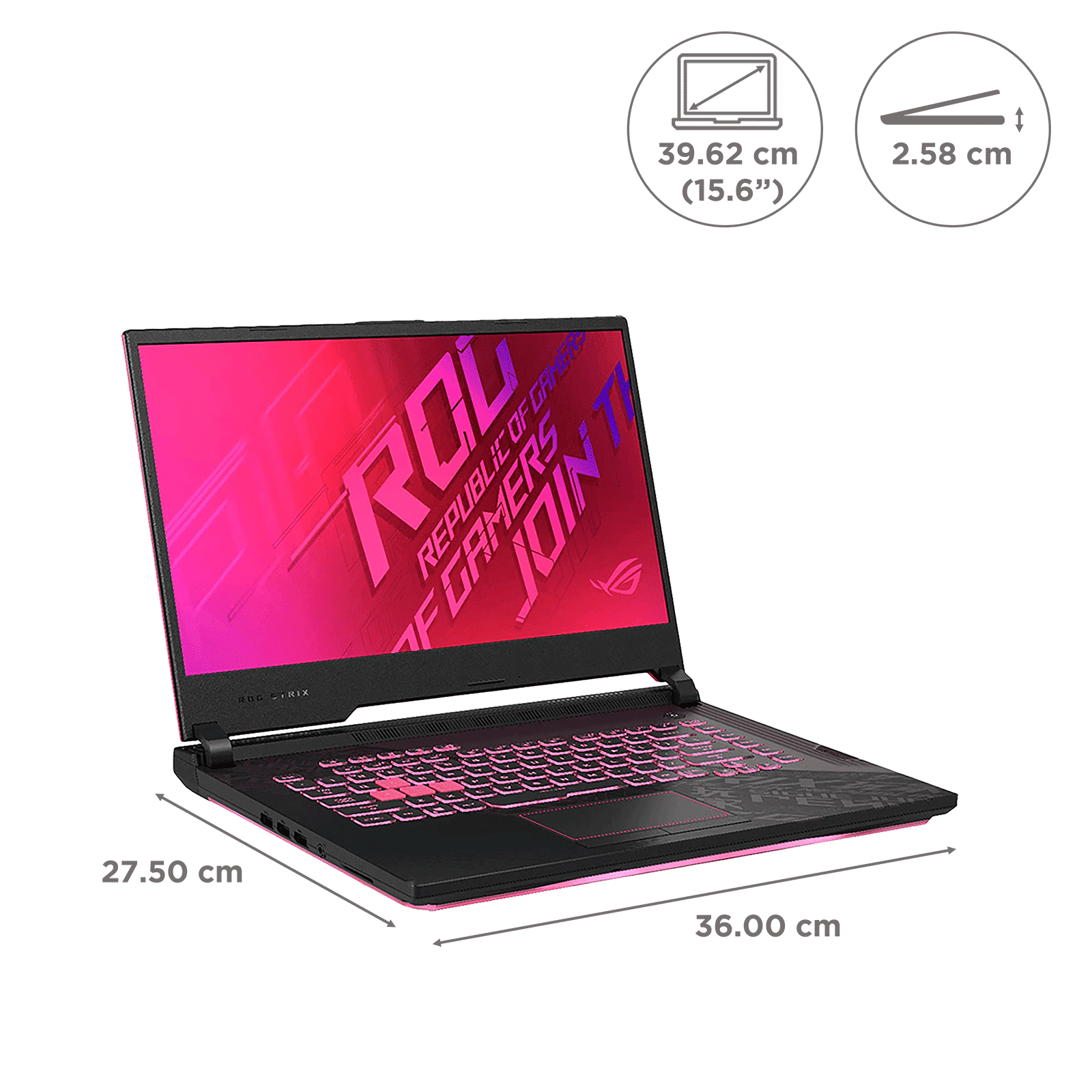 ASUS ROG Strix G15 Intel Core i5 10th Gen (15.6 inch, 8GB, 1TB, Windows 10, MS Office 2019, NVIDIA GeForceGTX 1650Ti Graphics, FHD IPS Display, Electro Punk, G512LI-HN118TS)_2