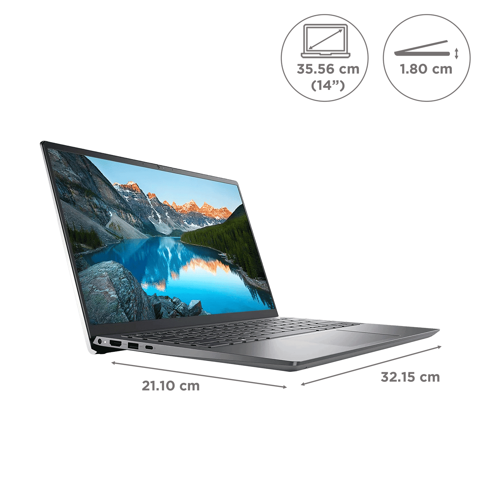 DELL Inspiron 5410 Intel Core i5 11th Gen (14 inch, 8GB, 512GB, Windows 10, MS Office 2019, Intel Iris Xe Graphics, FHD IPS Display, Platinum Silver, D560465WIN9S)_2