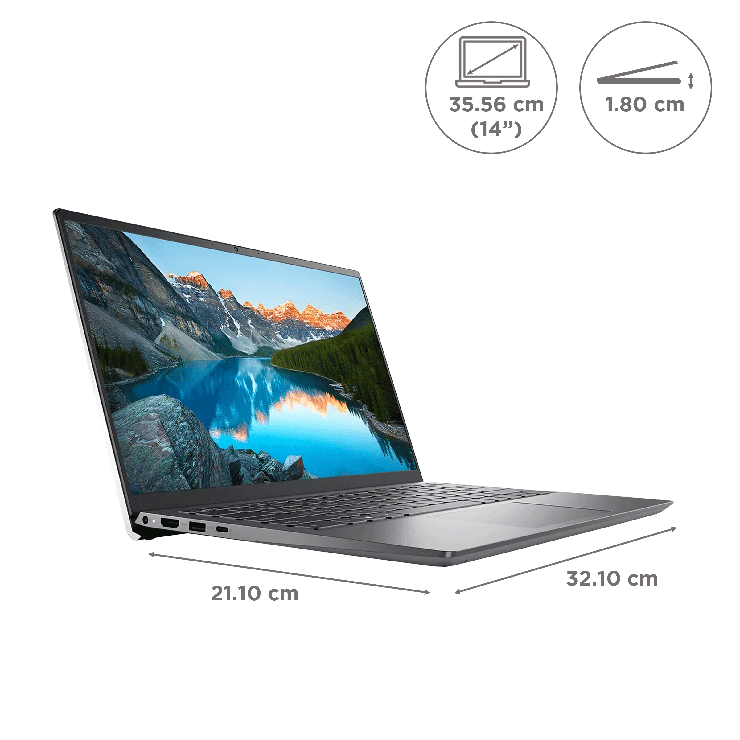 DELL Inspiron 5410 Intel Core i5 11th Gen (14 inch, 16GB, 512GB, Windows 10, MS Office 2019, Intel Iris Xe Graphics, FHD LED Display, Silver Metal, D560477WIN9S)_2