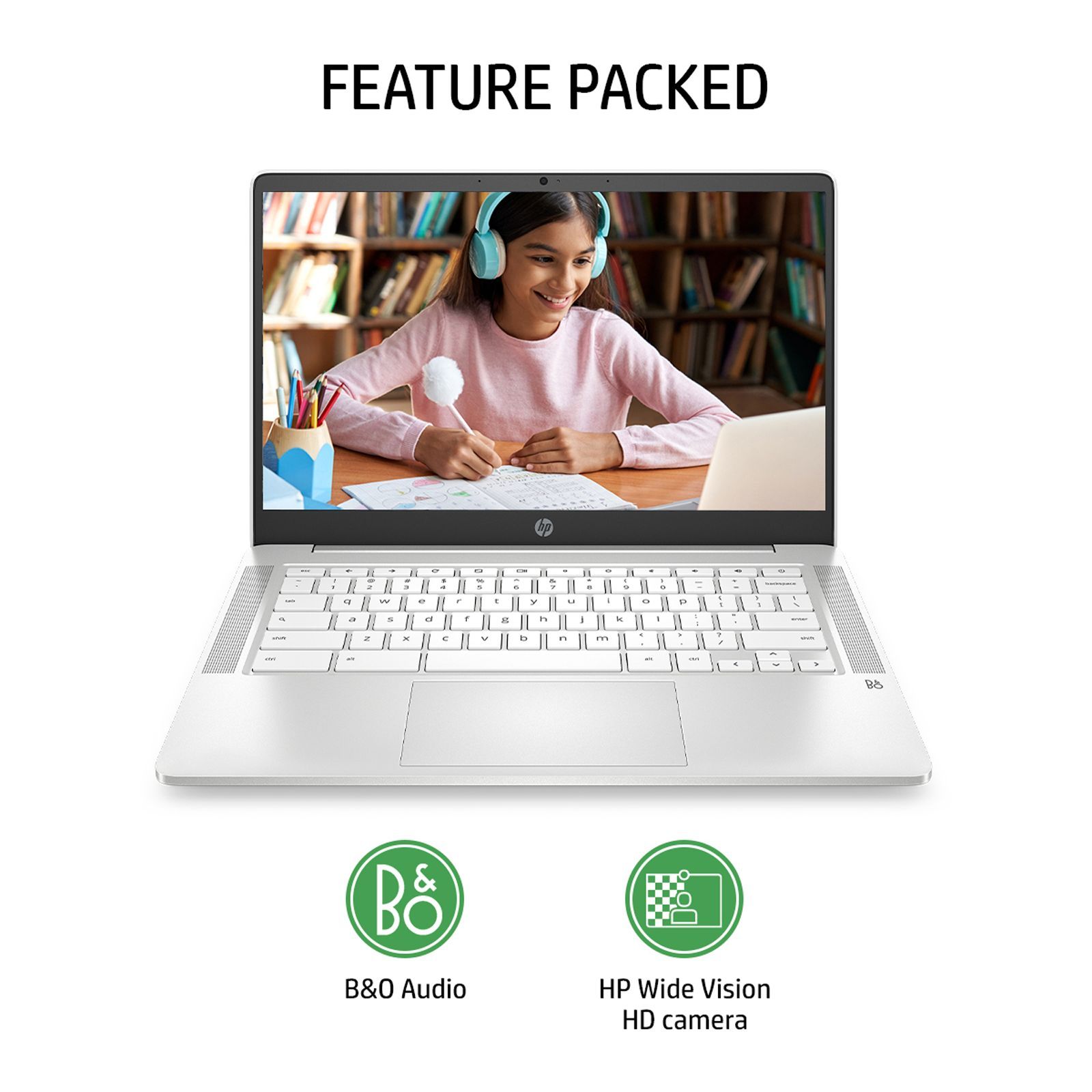 HP 14a-na0002tu Chromebook Intel Celeron (4GB, 64GB, Chrome OS, 14 inch, Ceramic White, 2Z326PA#ACJ)_7