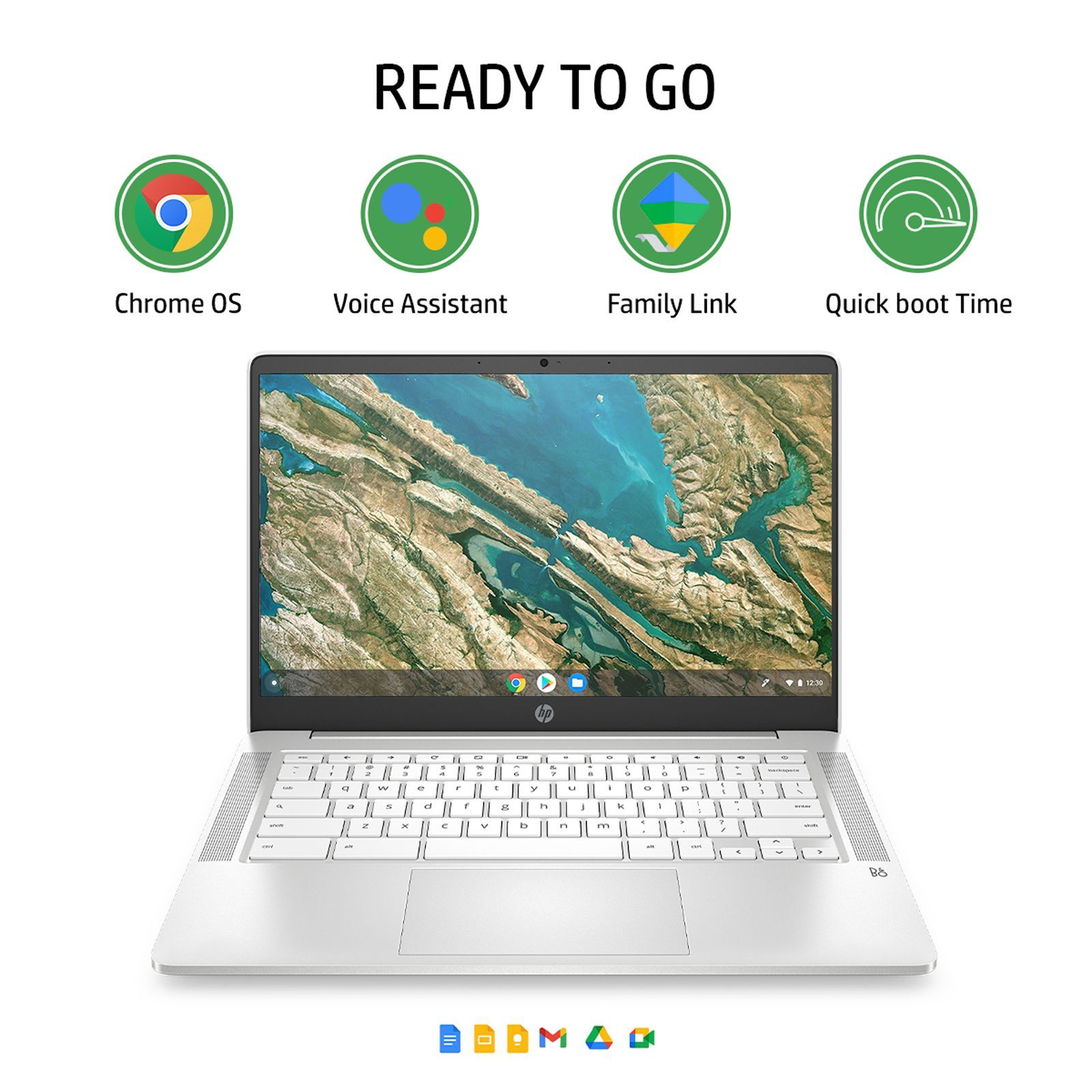 HP 14a-na0002tu Chromebook Intel Celeron (4GB, 64GB, Chrome OS, 14 inch, Ceramic White, 2Z326PA#ACJ)_8