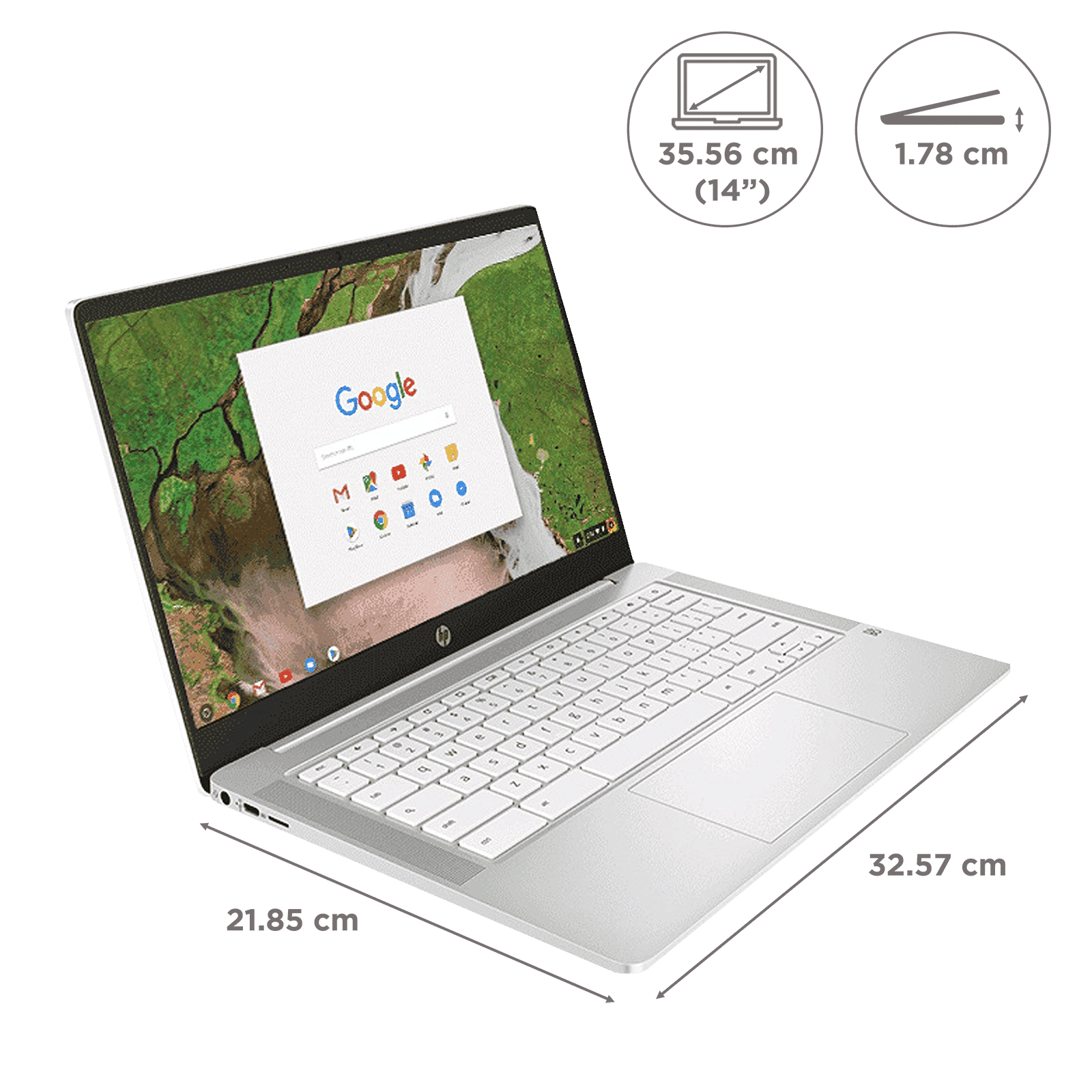 HP 14a-na0002tu Chromebook Intel Celeron (4GB, 64GB, Chrome OS, 14 inch, Ceramic White, 2Z326PA#ACJ)_2