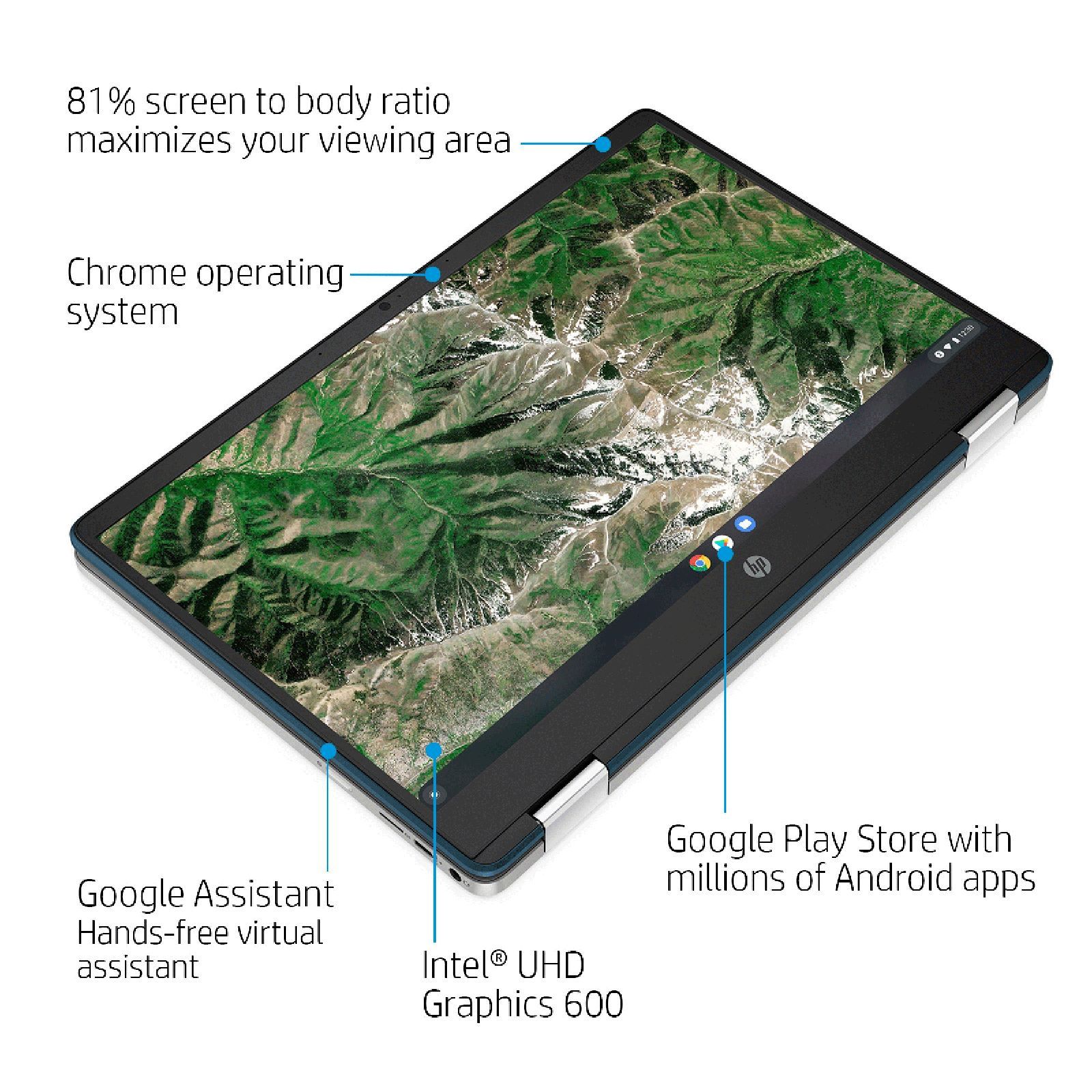 HP x360 14a-cb0005AU Chromebook AMD 3015Ce (4GB, 64GB, Chrome OS, 14 inch, Mineral Silver, 4L7Y2PA)_6