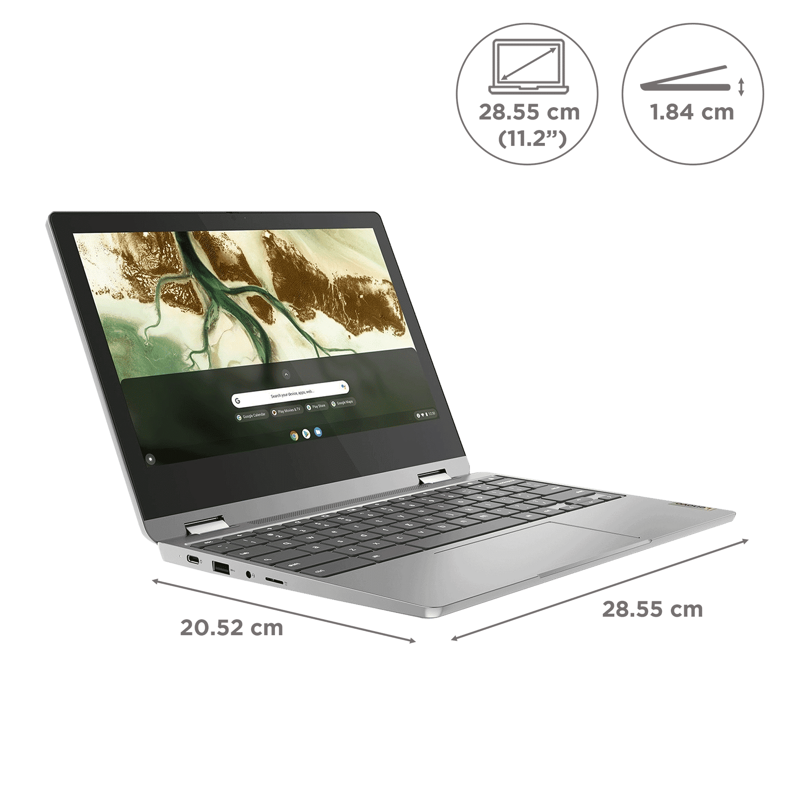 Lenovo IdeaPad Flex 3 Chromebook Intel Celeron (4GB, 128GB, Chrome OS, 11.2 inch, Arctic Grey, 82N3000DHA) Lenovo IdeaPad Flex 3 Chromebook Intel Celeron (4GB, 128GB, Chrome OS, 11.2 inch, Arctic Grey, 82N3000DHA)_2