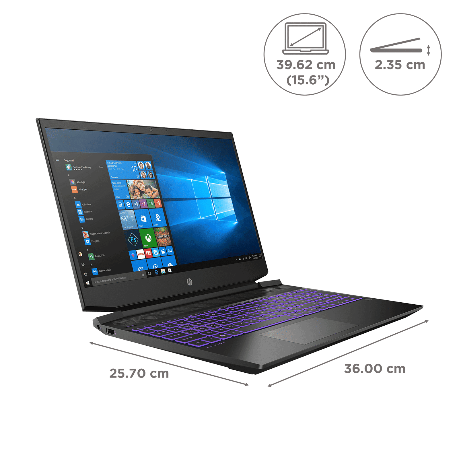 HP Pavilion 15-EC2144AX AMD Ryzen 5 (15.6 inch, 8GB, 512GB, Windows 11, MS Office, NVIDIA GeForce GTX 1650 Graphics, FHD IPS Display, Shadow Black, 552W1PA)_2