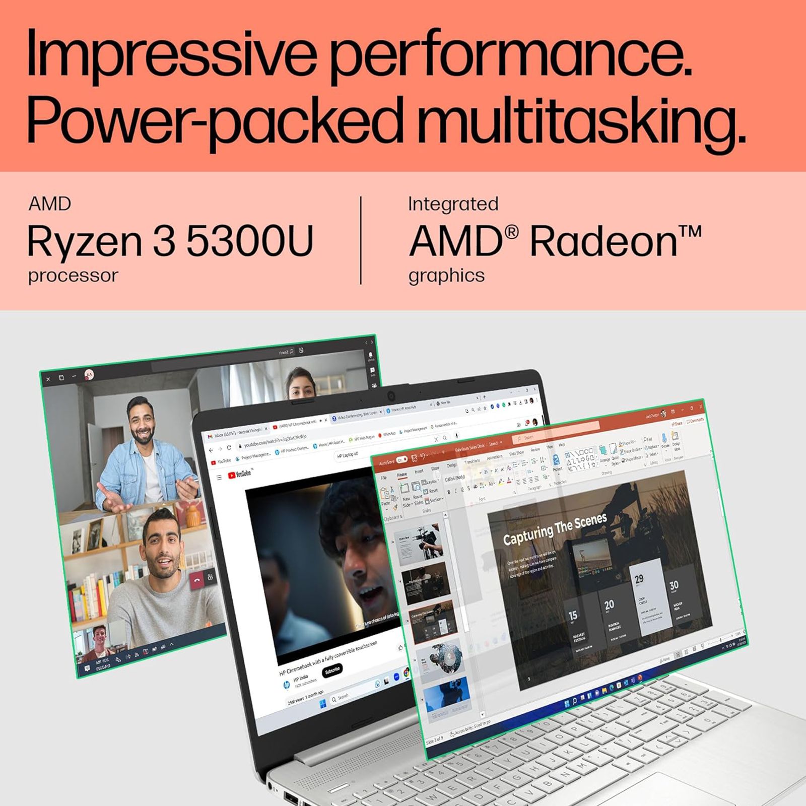 HP 14s-fq1089AU AMD Ryzen 3 (14 inch, 8GB, 512GB, Windows 11, MS Office 2019, AMD Radeon Graphics, IPS Display, Natural Silver, 50M59PA) HP 14s-fq1089AU AMD Ryzen 3 (14 inch, 8GB, 512GB, Windows 11, MS Office 2019, AMD Radeon Graphics, IPS Display, Natural Silver, 50M59PA)_12