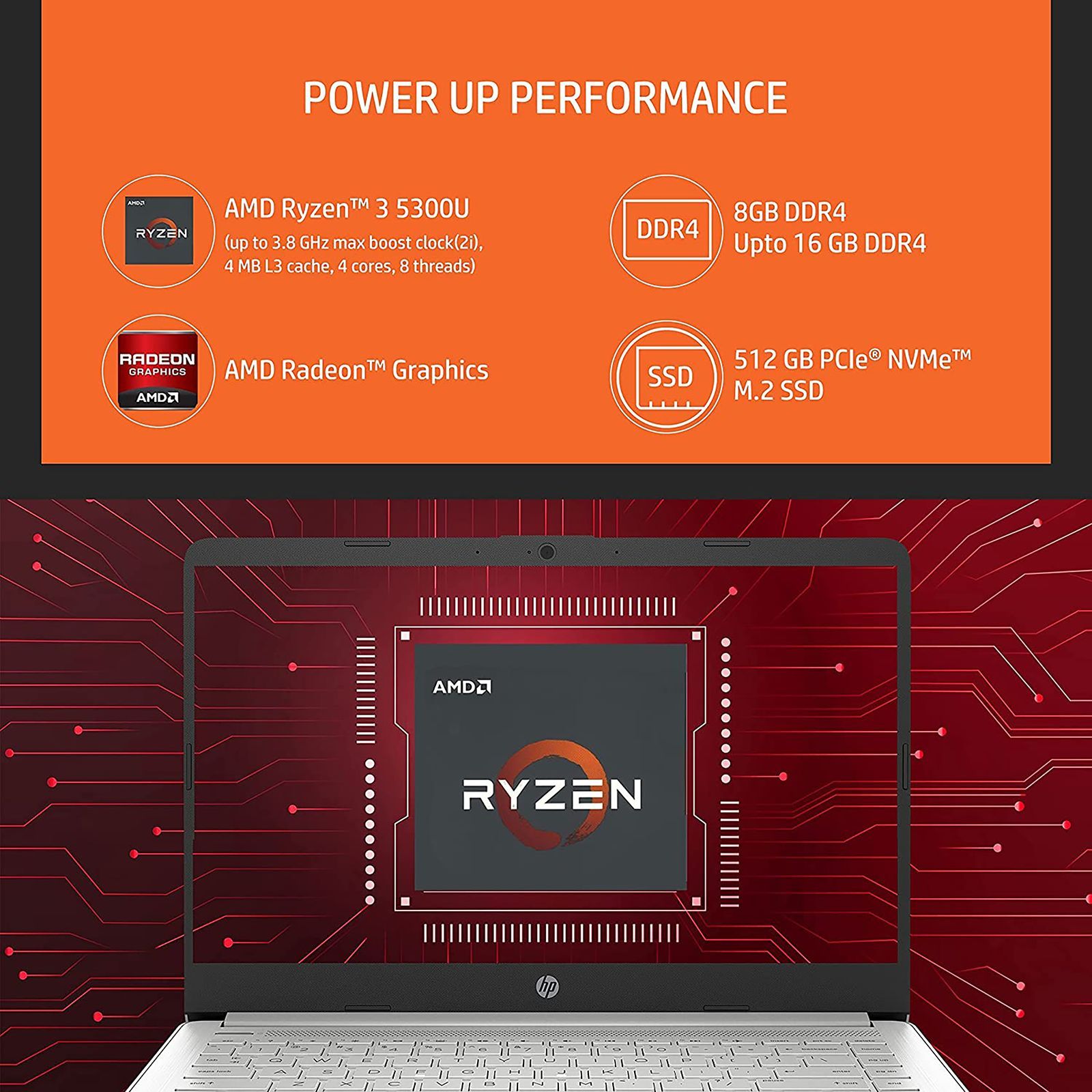 HP 14s-fq1089AU AMD Ryzen 3 (14 inch, 8GB, 512GB, Windows 11, MS Office 2019, AMD Radeon Graphics, IPS Display, Natural Silver, 50M59PA) HP 14s-fq1089AU AMD Ryzen 3 (14 inch, 8GB, 512GB, Windows 11, MS Office 2019, AMD Radeon Graphics, IPS Display, Natural Silver, 50M59PA)_13