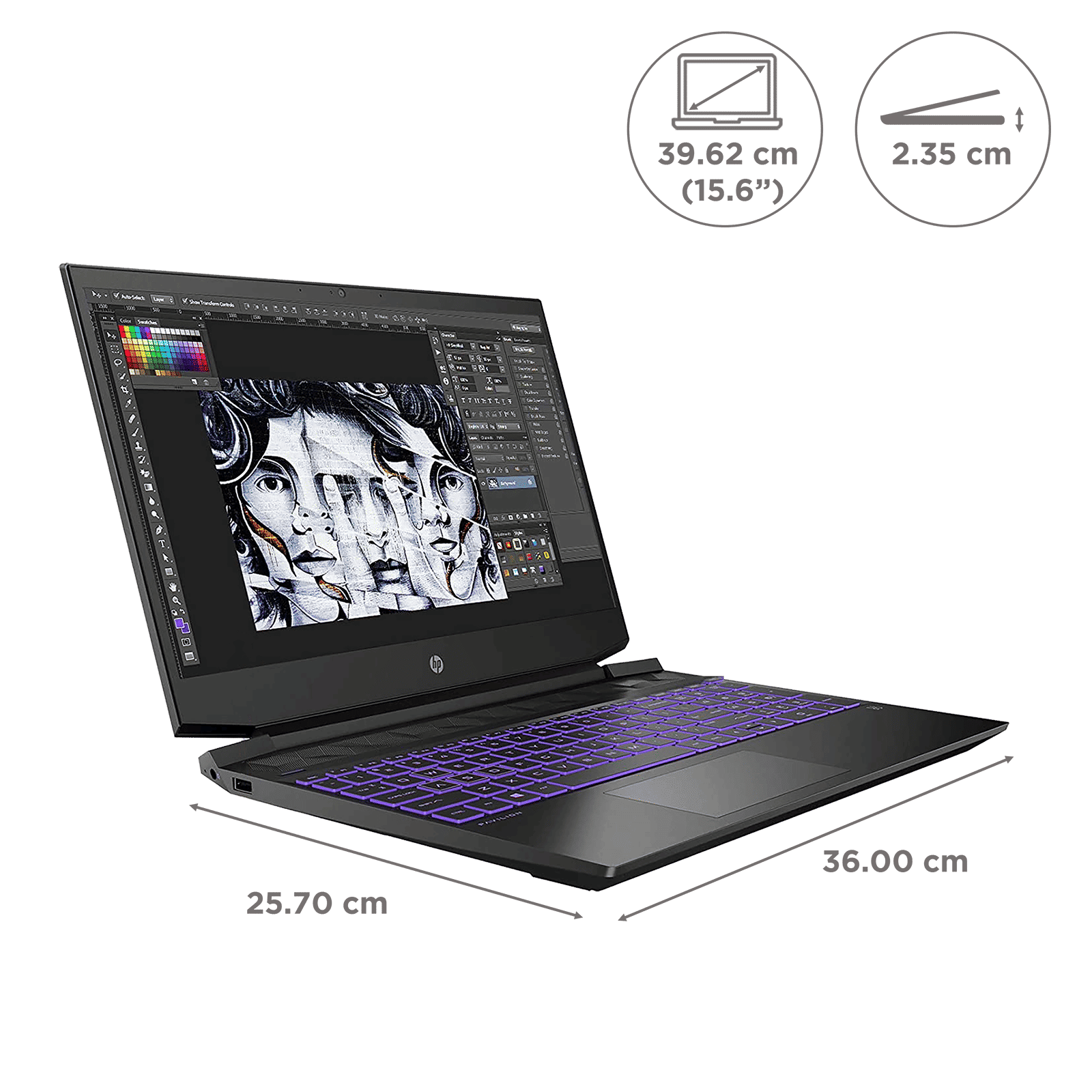 HP Pavilion 15-EC1025AX AMD Ryzen 5 (15.6 inch, 8GB, 512GB, Windows 11, NVIDIA GeForce GTX 1650 Ti Graphics, FHD IPS Display, Shadow Black, 183J5PA#ACJ)_2