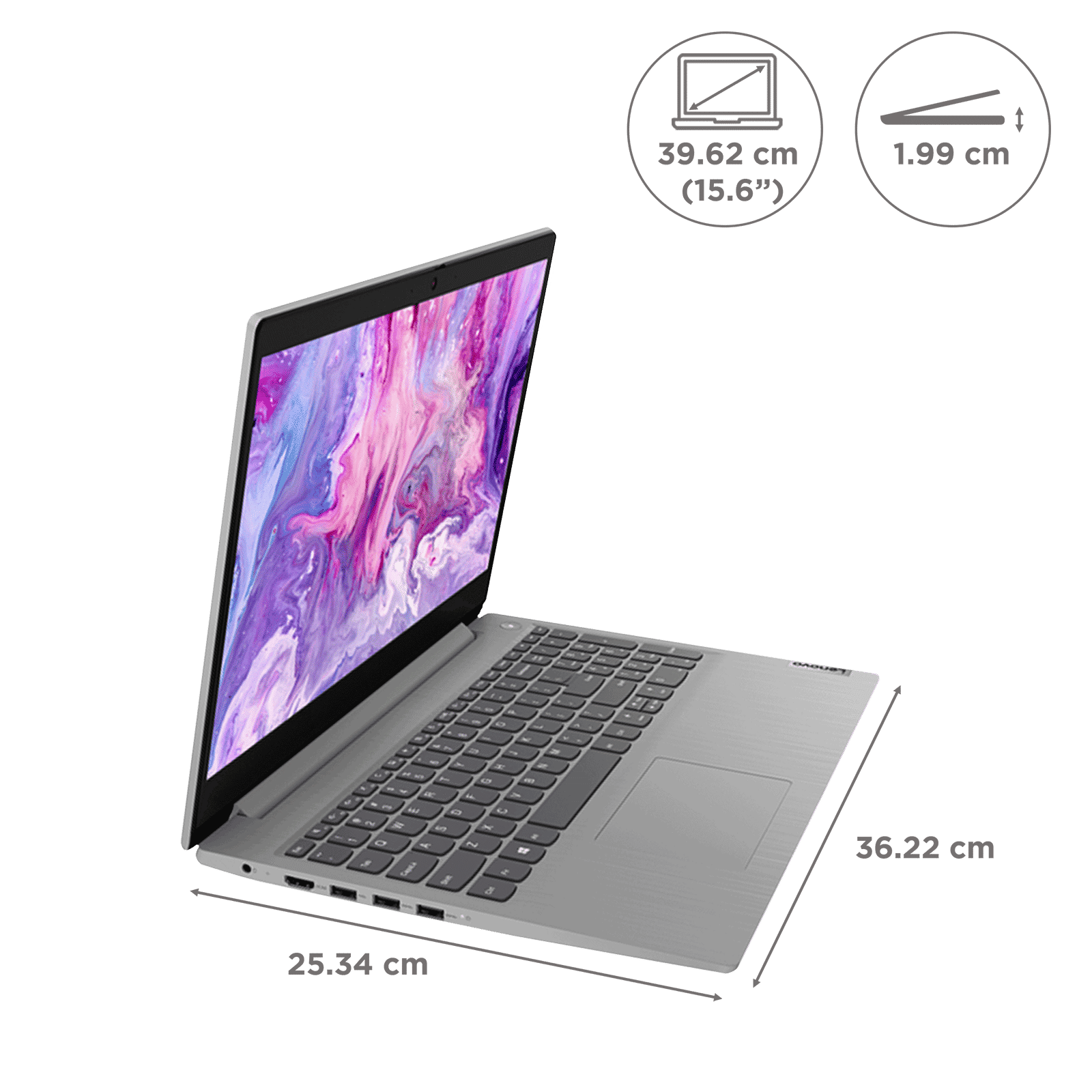 Lenovo IdeaPad 3 15ITL05 Intel Core i5 11th Gen (15.6 inch, 8GB, 512GB, Windows 11, MS Office 2021, Intel Iris Xe Graphics, FHD IPS Display, Platinum Grey, 81X800K9IN)_2