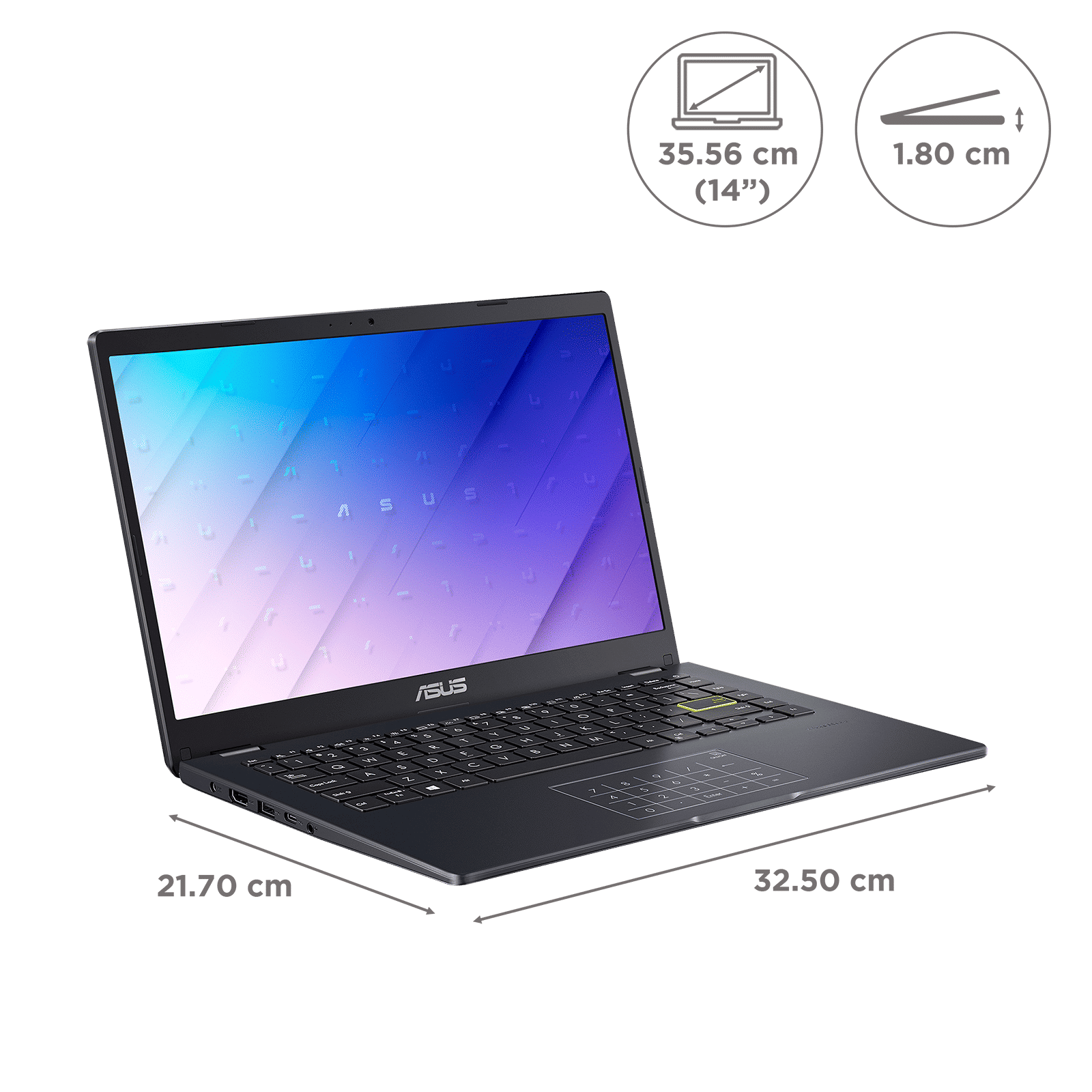 ASUS 14 Intel Celeron (14 inch, 4GB, 256GB, Windows 11, Intel HD Graphics, FHD IPS Display, Peacock Blue, E410KA-BV001W) ASUS 14 Intel Celeron (14 inch, 4GB, 256GB, Windows 11, Intel HD Graphics, FHD IPS Display, Peacock Blue, E410KA-BV001W)_2