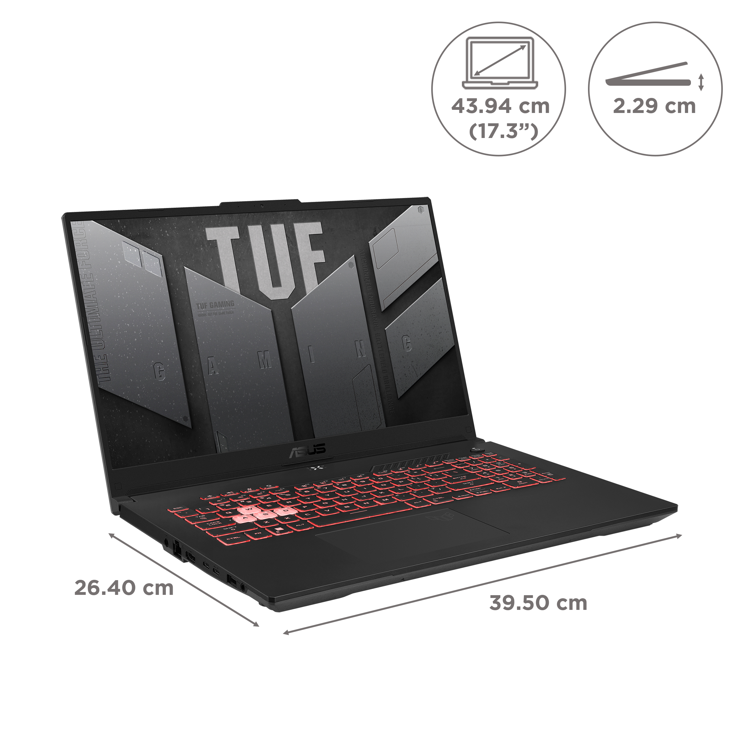 ASUS TUF A17 FA777RC-HX027WS AMD Ryzen 7 (17.3 inch, 16GB, 512GB, Windows 11, MS Office 2019, NVIDIA GeForce RTX 3050 Graphics, FHD IPS Display, Jaeger Grey, 90NR09I2-M00160)_2