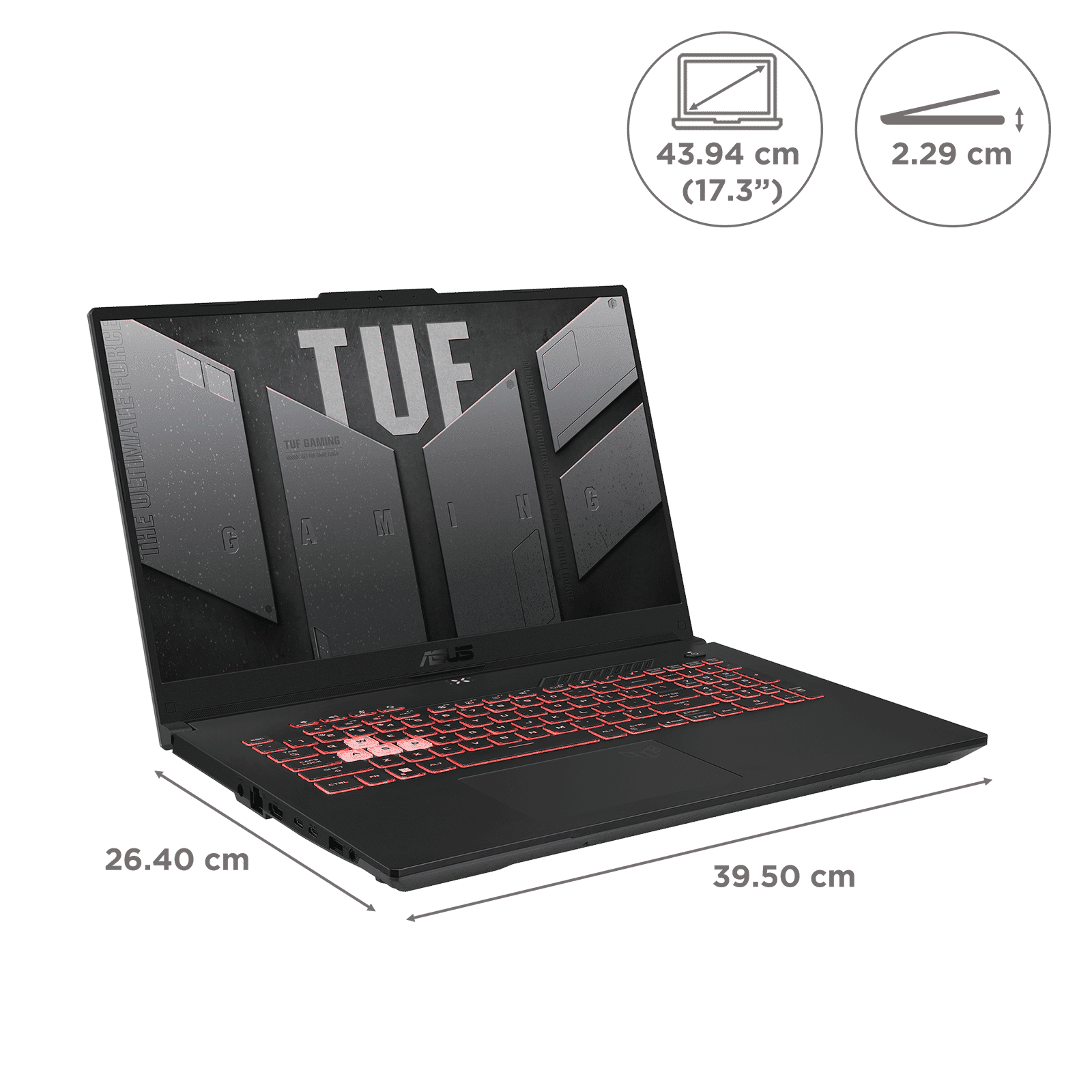 ASUS TUF A17 FA777RE-HX024WS AMD Ryzen 7 (17.3 inch, 16GB, 1TB, Windows 11, MS Office, NVIDIA GeForce RTX 3050 Ti Graphics, FHD IPS Display, Jaeger Grey, 90NR08X2-M00140) ASUS TUF A17 FA777RE-HX024WS AMD Ryzen 7 (17.3 inch, 16GB, 1TB, Windows 11, MS Office, NVIDIA GeForce RTX 3050 Ti Graphics, FHD IPS Display, Jaeger Grey, 90NR08X2-M00140)_2