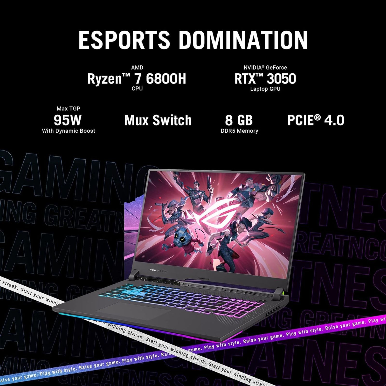 ASUS ROG Strix G17 G713RC-HX009W AMD Ryzen 7 (17.3 inch, 8GB, 512GB, Windows 11, NVIDIA GeForce RTX 3050 Graphics, FHD IPS Display, Eclipse Grey, 90NR08F4-M000B0)_15