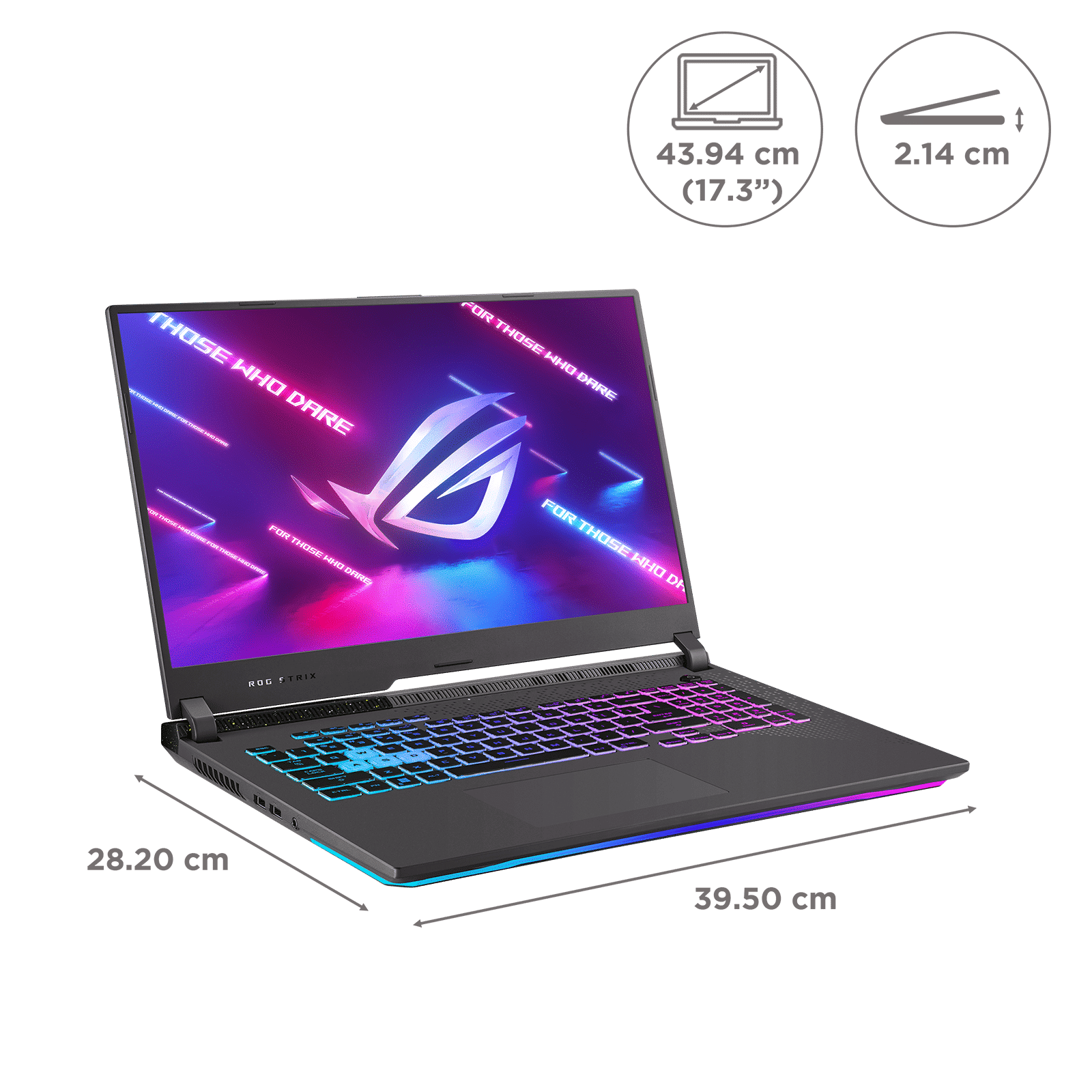 ASUS ROG Strix G17 G713RC-HX009W AMD Ryzen 7 (17.3 inch, 8GB, 512GB, Windows 11, NVIDIA GeForce RTX 3050 Graphics, FHD IPS Display, Eclipse Grey, 90NR08F4-M000B0)_2