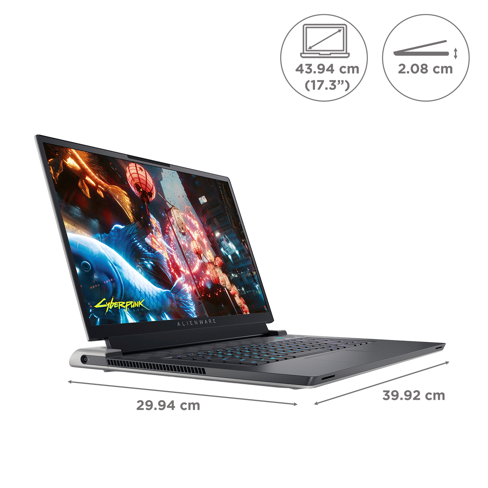 DELL Alienware X17 Intel Core i7 12th Gen (17.3 inch, 32GB, 1TB, Windows 11, MS Office 2021, NVIDIA GeForce RTX 3070 Ti Graphics, FHD IPS Display, Lunar Light, D569943WIN9)_2