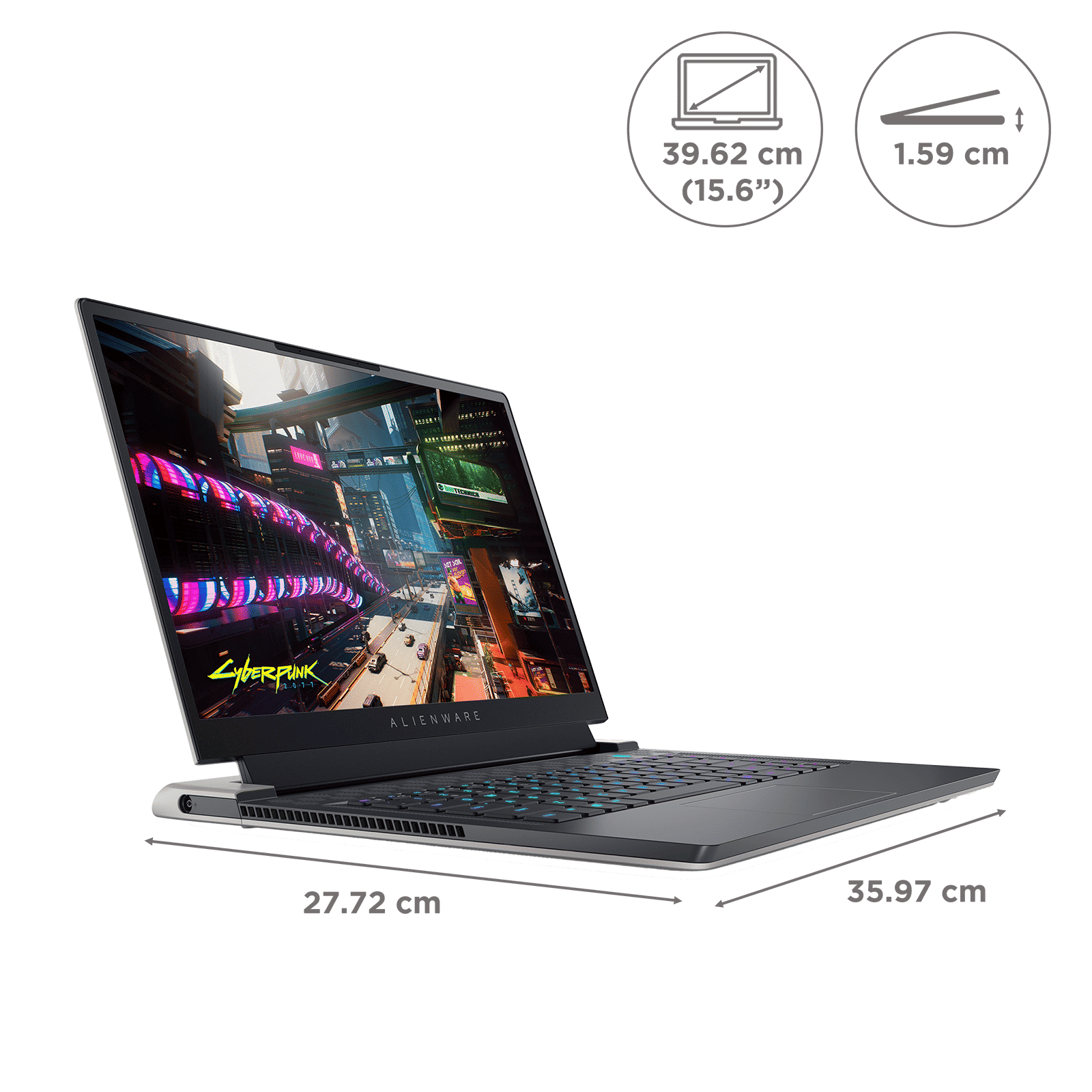 DELL Alienware X15 Intel Core i7 12th Gen (15.6 inch, 32GB, 1TB, Windows 11, MS Office 2021, NVIDIA GeForce RTX 3070 Ti Graphics, FHD IPS Display, Lunar Light, D569941WIN9)_2