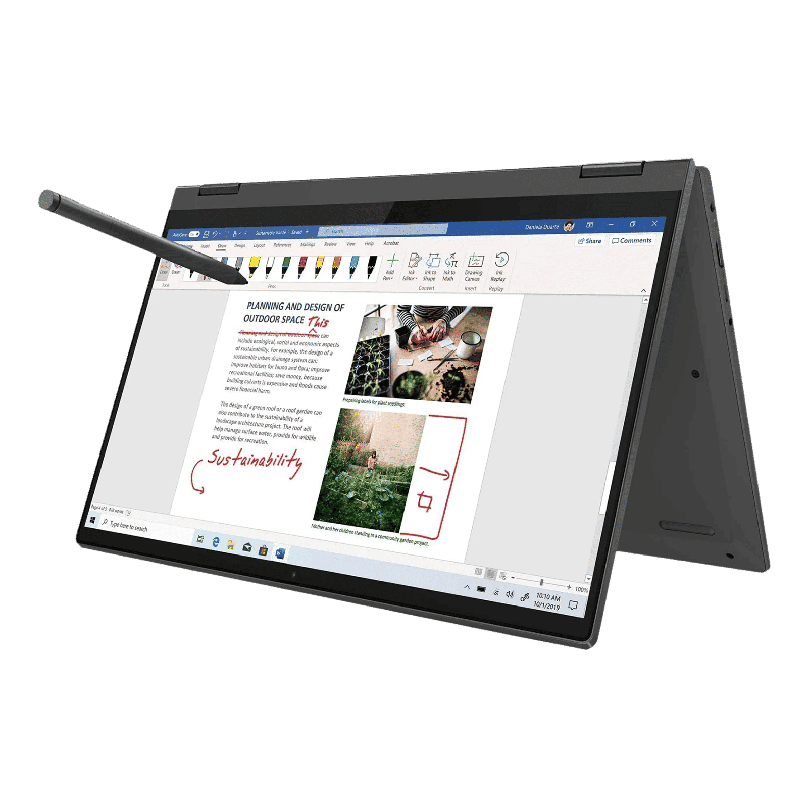 Lenovo IdeaPad Flex 5 14ALC05 AMD Ryzen 5 (14 inch, 8GB, 512GB, Windows 11, MS Office 2021, AMD Radeon Graphics, FHD IPS Display, Graphite Grey, 82HU00PPIN)_1