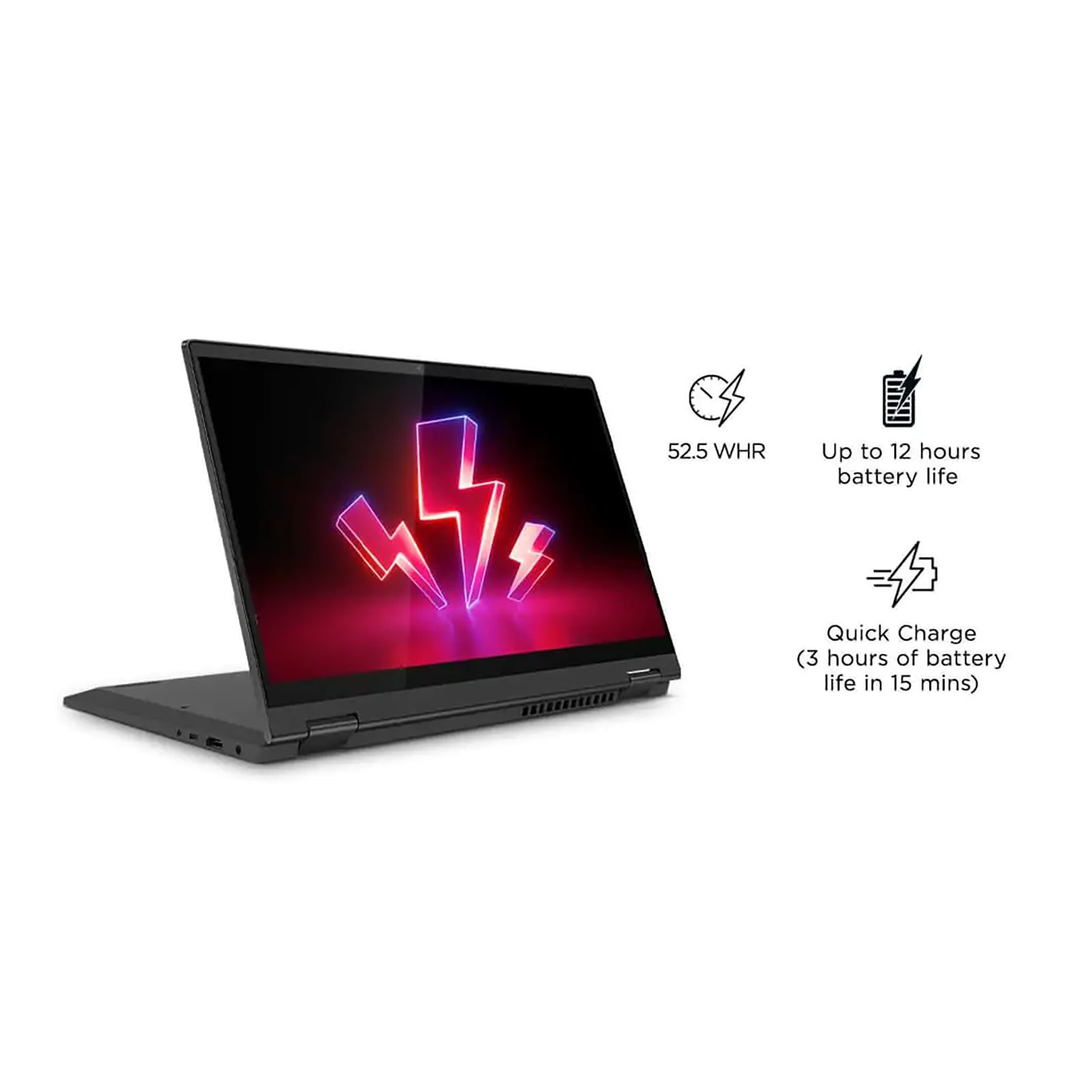 Lenovo IdeaPad Flex 5 14ALC05 AMD Ryzen 5 (14 inch, 8GB, 512GB, Windows 11, MS Office 2021, AMD Radeon Graphics, FHD IPS Display, Graphite Grey, 82HU00PPIN)_14