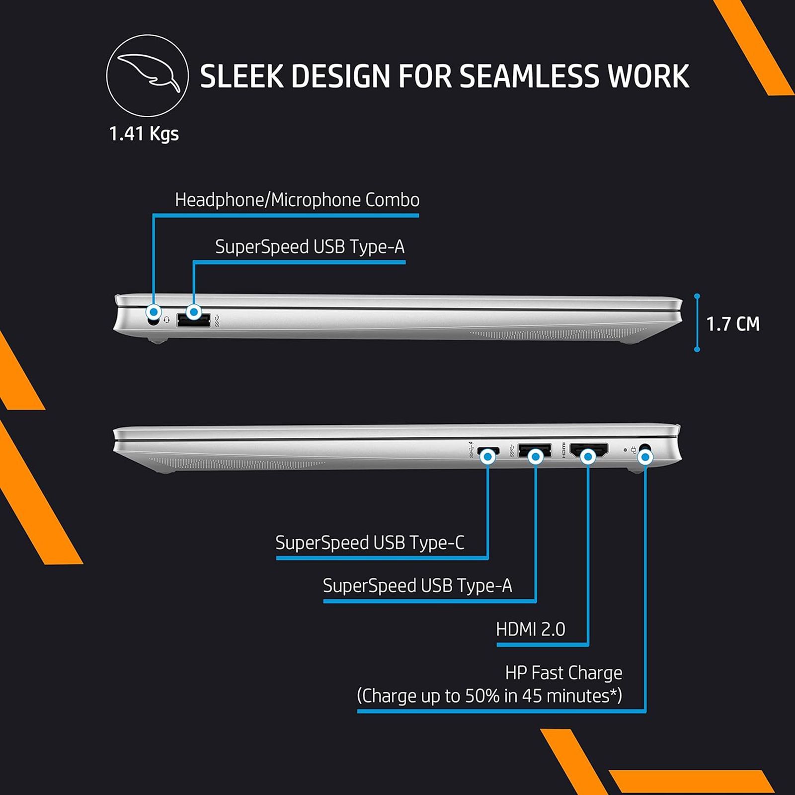 HP Pavilion 14-ec1003AU AMD Ryzen 5 (14 inch, 8GB, 512GB, Windows 11, MS Office 2021, AMD Radeon Graphics, FHD IPS Display, Natural Silver, 689H4PA#ACJ) HP Pavilion 14-ec1003AU AMD Ryzen 5 (14 inch, 8GB, 512GB, Windows 11, MS Office 2021, AMD Radeon Graphics, FHD IPS Display, Natural Silver, 689H4PA#ACJ)_10