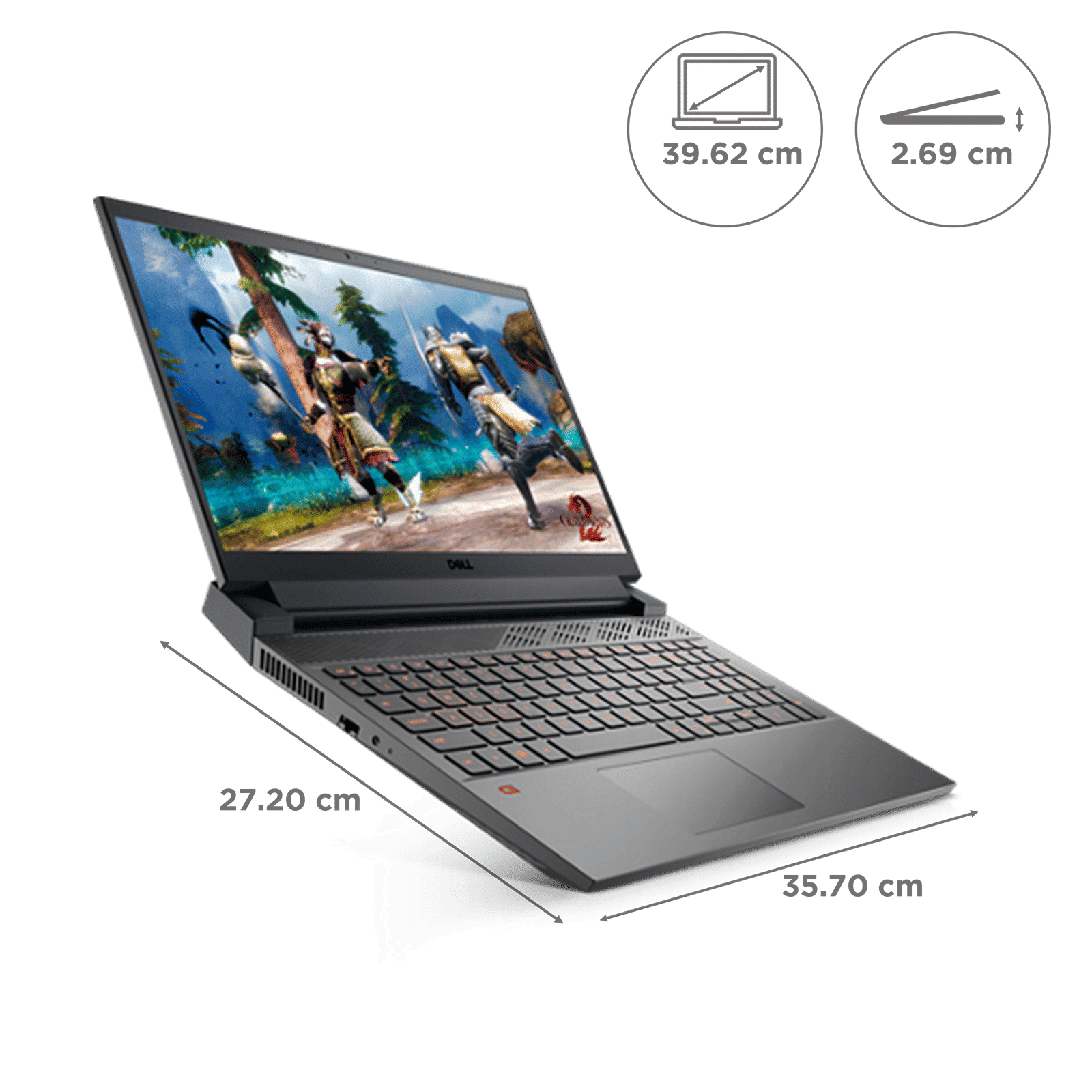 DELL G15 Inspiron 5520 Intel Core i7 12th Gen (15.6 inch, 16GB, 512GB, Windows 11, MS Office 2021, NVIDIA GeForce RTX 3050 Ti Graphics, FHD LED-Backlit Display, Dark Shadow Grey, D560823WIN9B)_2