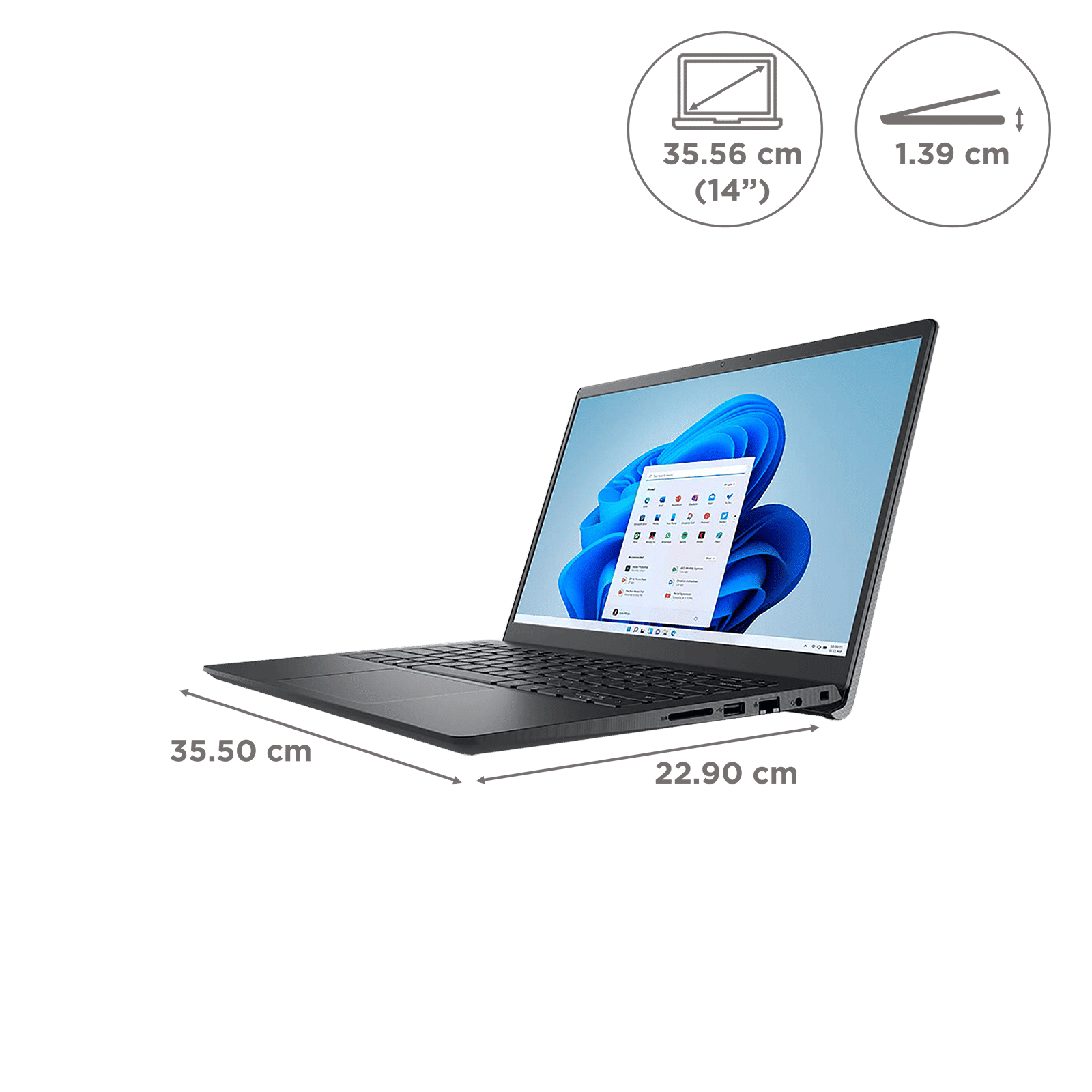 DELL Vostro 3425  AMD Ryzen 5 5th Gen Notebook (8GB RAM, 512GB ROM, Windows 11, AMD Radeon + Shared Memory, MS Office, 35.56cm, Titan Gray, D552242WIN9S)_2