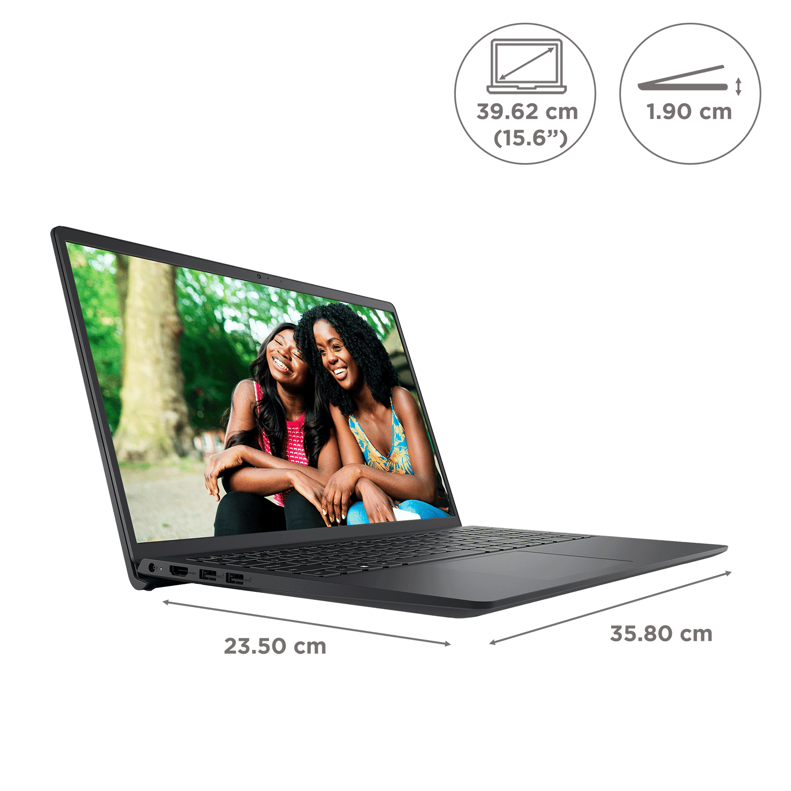 DELL Inspiron 3515 AMD Ryzen 3 (15.6 inch, 8GB, 512GB, Windows 11, MS Office 2021, AMD Radeon Graphics, FHD IPS Display, Carbon Black, D560793WIN9B)_2