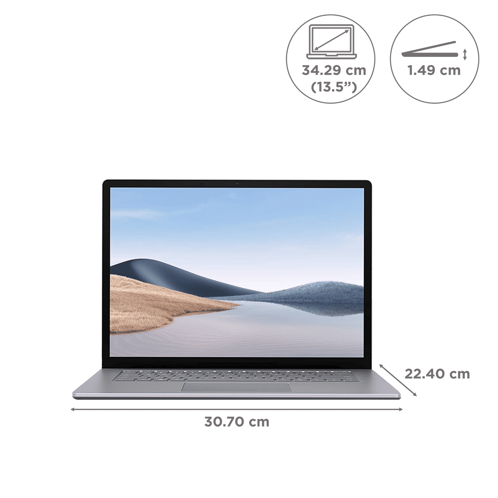 Microsoft Surface 4 AMD Ryzen 5 4680U (13.5 inch, 8GB, 256GB, Windows 11 Home, AMD Radeon R5, IPS Screen, Platinum, 5PB-00049)_2