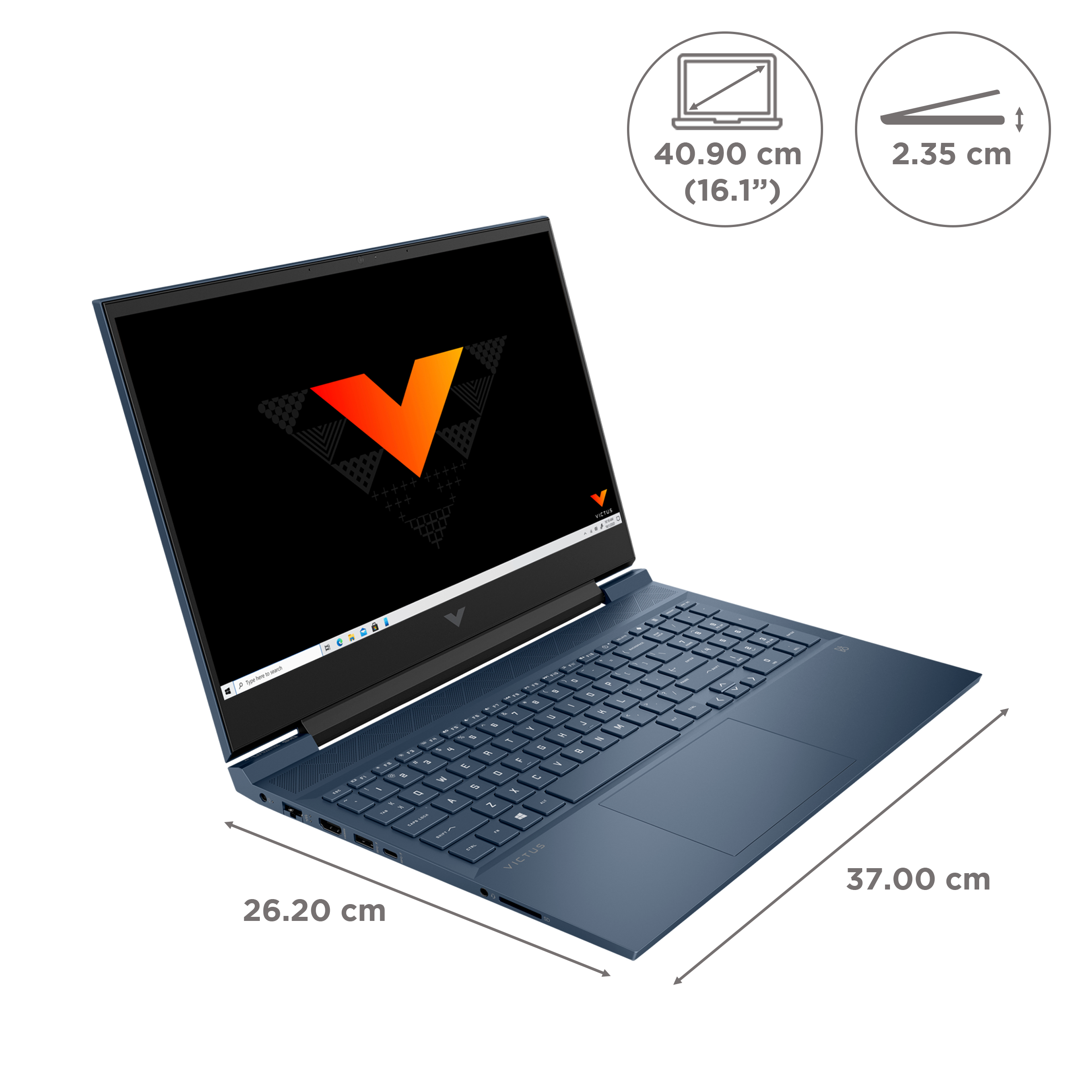 HP Victus 16-d0351TX Intel Core i5 11th Gen (16.1 inch, 16GB, 512GB, Windows 10, MS Office 2019, NVIDIA GeForce RTX 3050 Graphics, FHD IPS Display, Performance Blue, 4N0A3PA#ACJ)_2