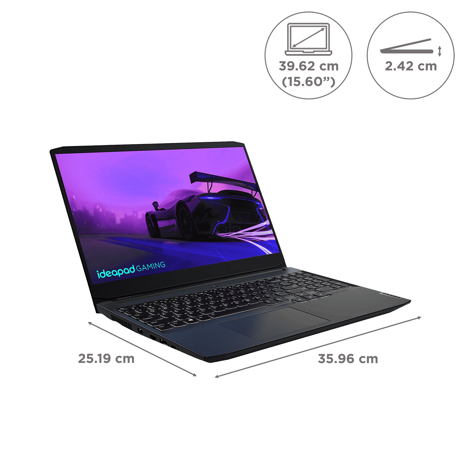 Lenovo IdeaPad Gaming 3 15ACH6 AMD Ryzen 5 5600H Gaming Laptop (8GB, 512GB SSD, Windows 11, 4GB Graphics, 15.6 inch 120 Hz Full HD IPS Display, NVIDIA GeForce RTX 3050, MS Office 2021, Shadow Black, 2.25 KG)_2