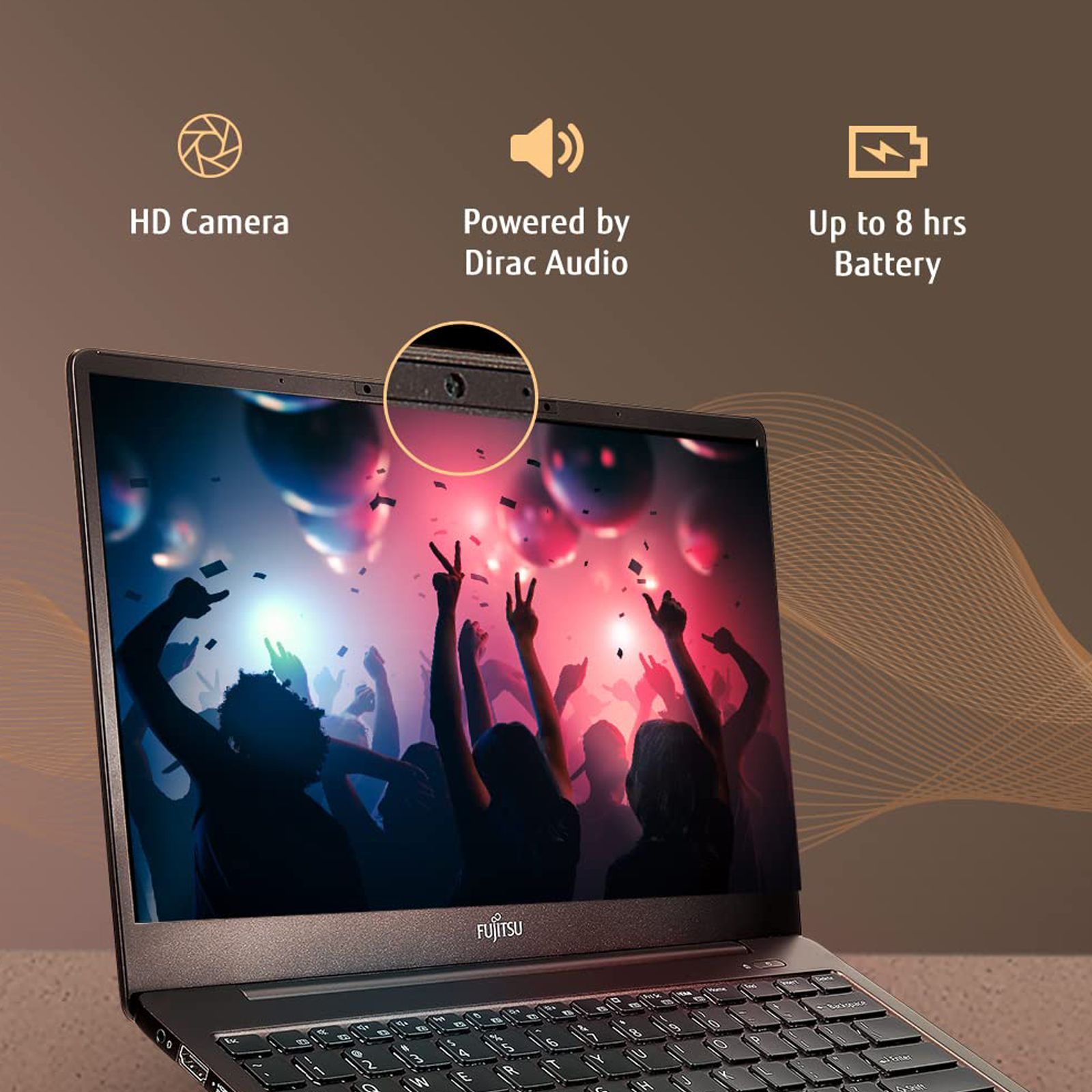 FUJITSU CH Series Intel Core i5 11th Gen (13.3 inch, 16GB, 512GB, Windows 11 Home, MS Office 2021, Intel Iris Xe, LED-Backlit Display, Brown, FPC02548LK)_5