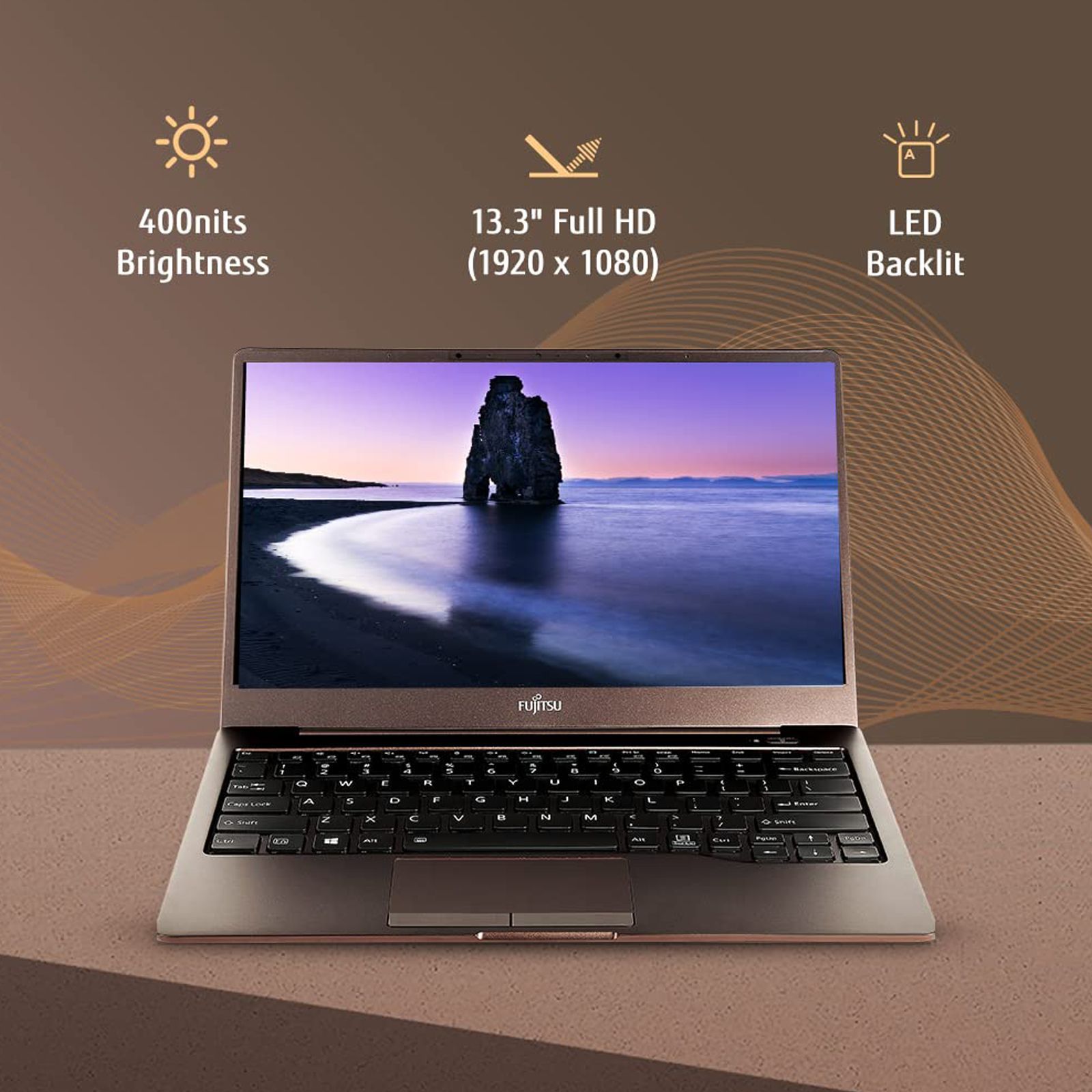 FUJITSU CH Series Intel Core i5 11th Gen (13.3 inch, 16GB, 512GB, Windows 11 Home, MS Office 2021, Intel Iris Xe, LED-Backlit Display, Brown, FPC02548LK)_6