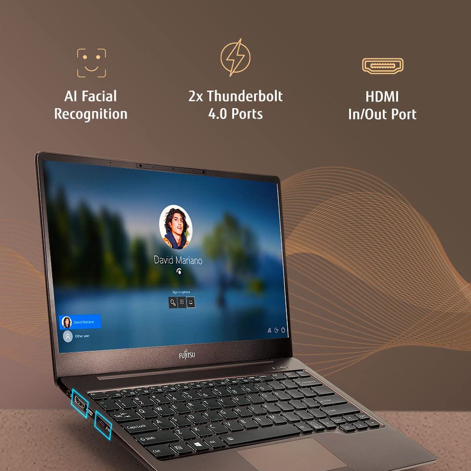 FUJITSU CH Series Intel Core i5 11th Gen (13.3 inch, 16GB, 512GB, Windows 11 Home, MS Office 2021, Intel Iris Xe, LED-Backlit Display, Brown, FPC02548LK)_7