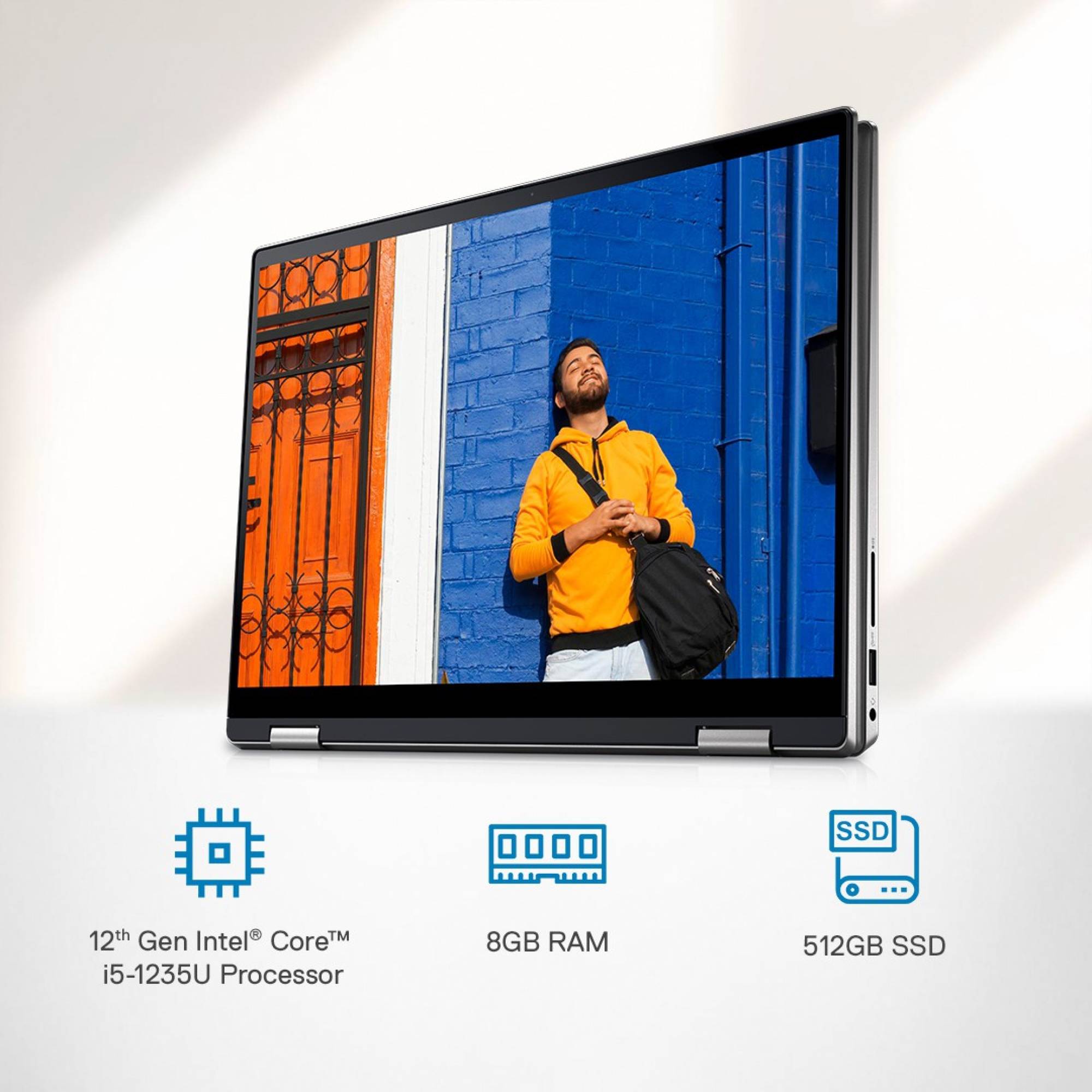 DELL Inspiron 7420 Intel Core i5 12th Gen Touchscreen 2-in-1 Laptop (8GB, 512GB SSD, Windows 11 Home, 2GB Graphics, 14 inch Full HD Plus Display, MS Office 2021, Platinum Silver, 1.57 KG)_5