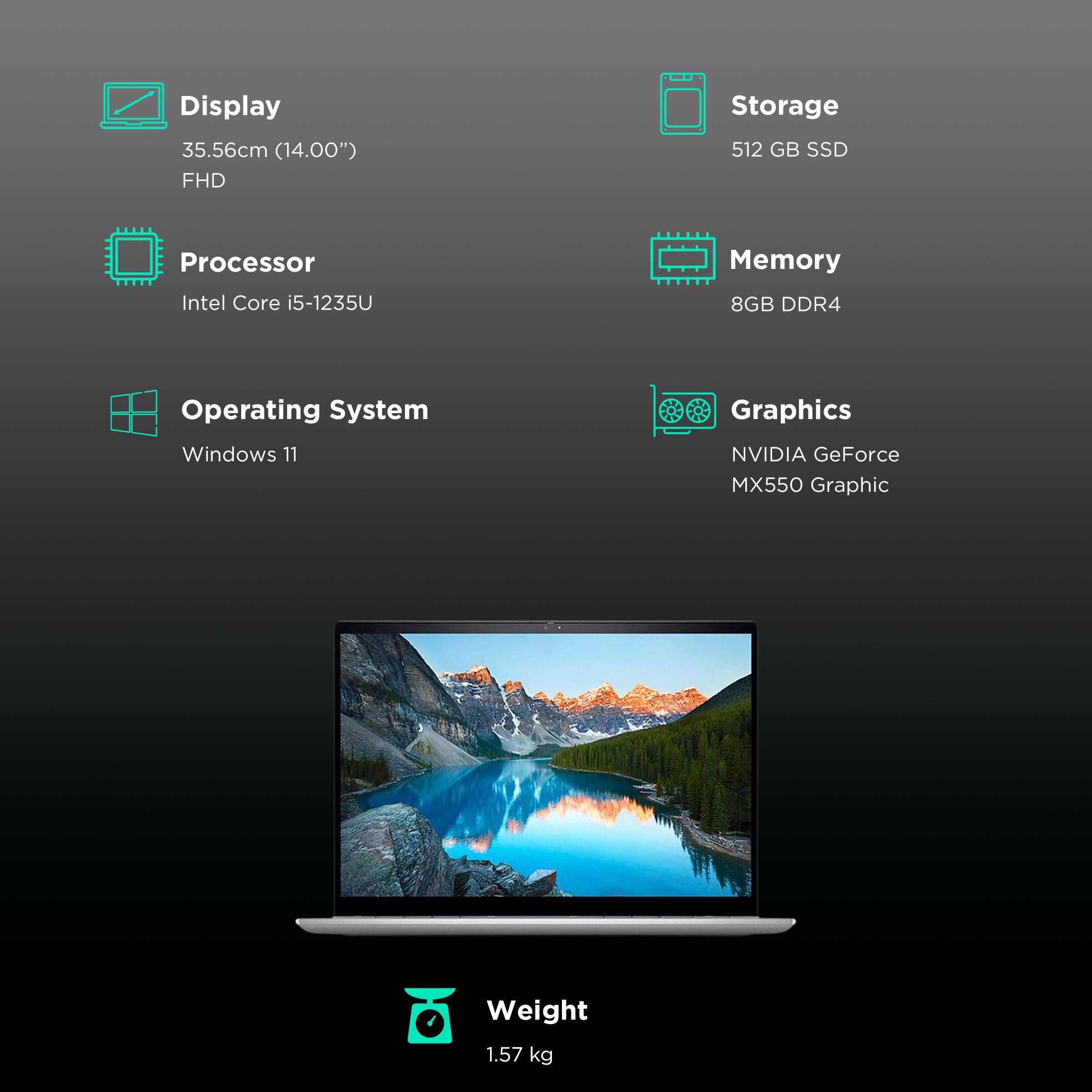 DELL Inspiron 7420 Intel Core i5 12th Gen Touchscreen 2-in-1 Laptop (8GB, 512GB SSD, Windows 11 Home, 2GB Graphics, 14 inch Full HD Plus Display, MS Office 2021, Platinum Silver, 1.57 KG)_3