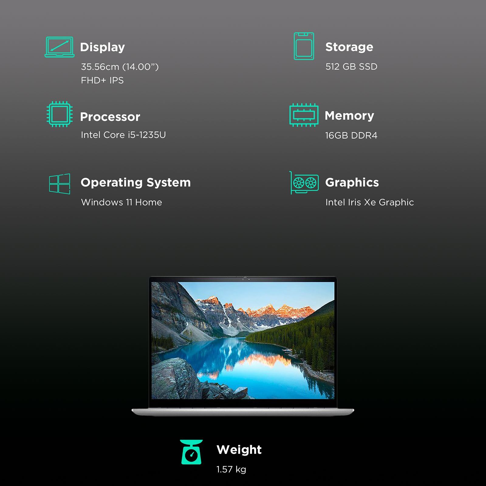 DELL Inspiron 7420 Intel Core i5 12th Gen Touchscreen 2-in-1 Laptop (16GB, 512GB SSD, Windows 11 Home, 14 inch Full HD+ Display, MS Office 2021, Platinum Silver, 1.57 KG)_3