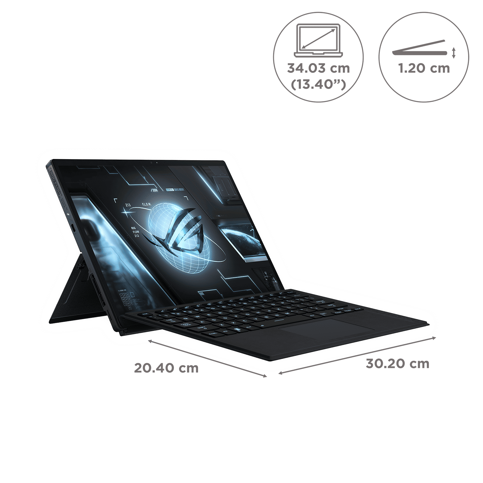 ASUS ROG Flow Z13 GZ301ZC-LD123WS Intel Core i7 12th Gen (13.4 inch, 16GB, 512GB, Windows 11 Home, MS Office 2021, NVIDIA GeForce RTX 3050, IPS Display, Black, 90NR07Z1-M00670)_2