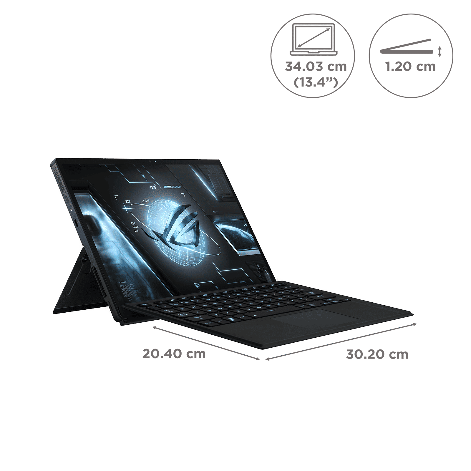 ASUS ROG Flow Z13 GZ301ZE-LC193WS Intel Core i9 12th Gen (13.4 inch, 16GB, 1TB, Windows 11 Home, MS Office 2021, NVIDIA GeForce RTX 3050 Ti, IPS Display, Black, 90NR07X1-M00AK0)_2