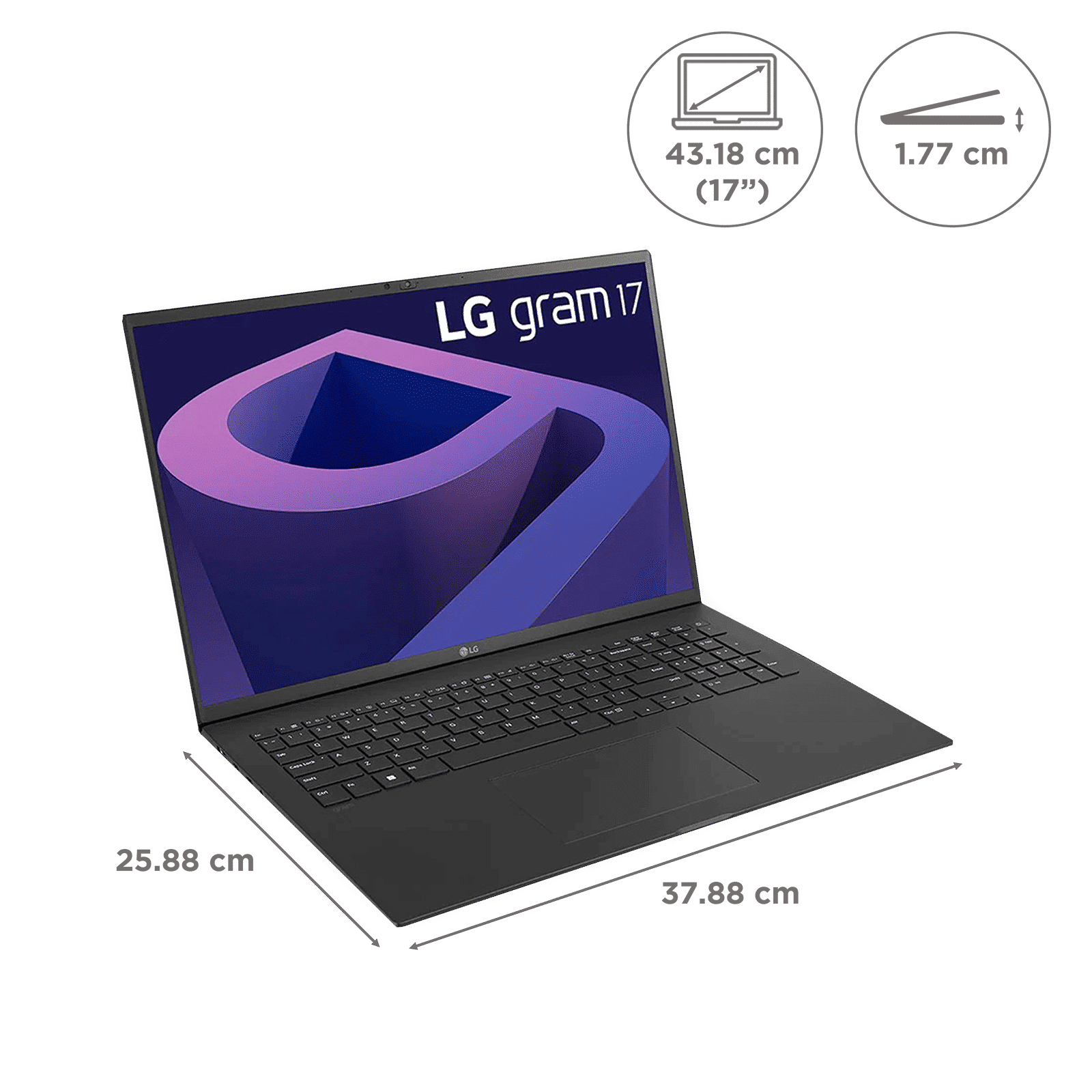 LG Gram 17 Intel Core i7 12th Gen (17 inch, 16GB, 512GB, Windows 11 Home, Intel Iris Xe, IPS Display, Charcoal Grey, 17Z90Q-G.AH76A2)_2