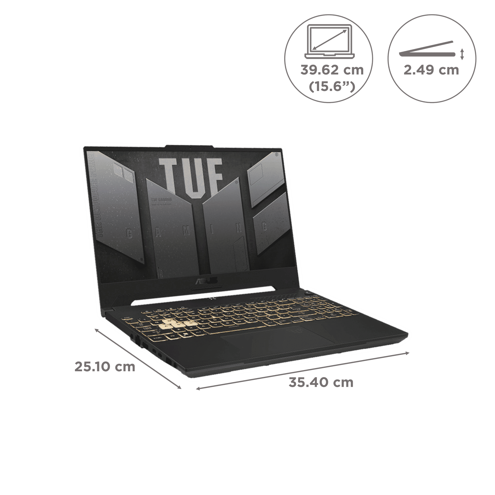 ASUS TUF Gaming F15 FX577ZE-HN056W Intel Core i7 12th Gen (15.6 inch, 16GB, 512GB, Windows 11 Home, NVIDIA GeForce RTX 3050 Ti, FHD IPS Display, Jaeger Graysri, 90NR09M2-M003E0)_2