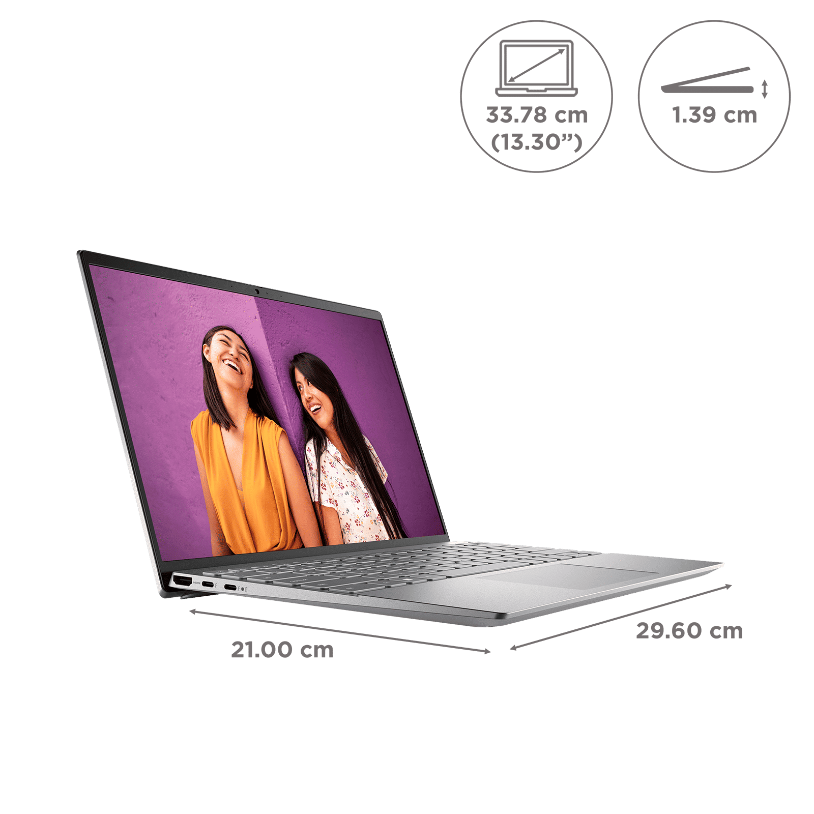 DELL Inspiron 5320 Intel Core i5 12th Gen Thin & Light Laptop (16GB, 512GB SSD, Windows 11 Home, 13.3 inch QHD+ WVA AG Display, MS Office 2021, Platinum Silver, 1.25 KG)_2