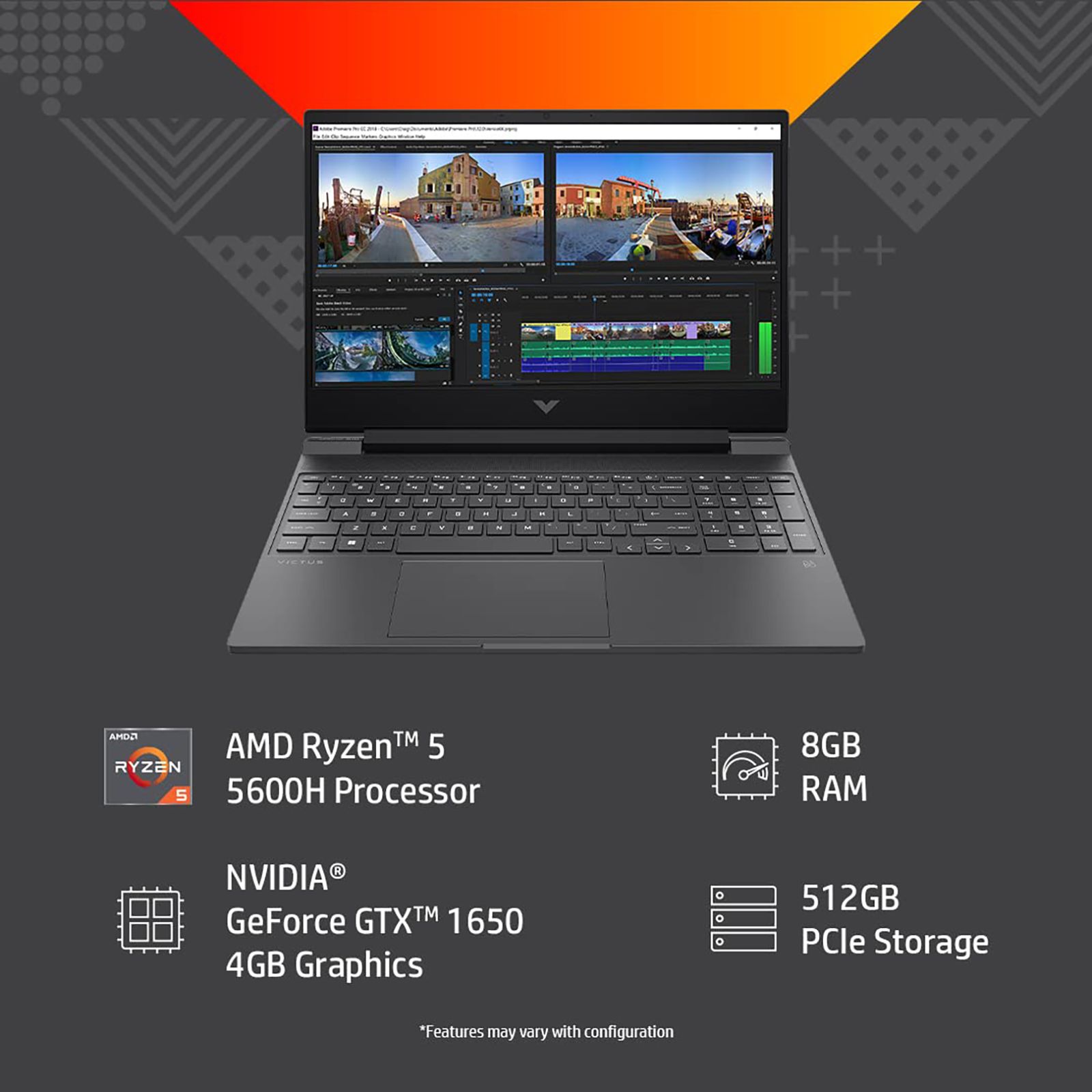 HP Victus (Fb0040AX) Ryzen 5 (15.6 inches, 8GB, 512GB, Windows 11 Home, NVIDIA GeForce GTX 1650 + 4GB Graphics, FHD IPS Display, 39.6cm, Mica Silver, 6F9T7PA#ACJ) HP Victus (Fb0040AX) Ryzen 5 (15.6 inches, 8GB, 512GB, Windows 11 Home, NVIDIA GeForce GTX 1650 + 4GB Graphics, FHD IPS Display, 39.6cm, Mica Silver, 6F9T7PA#ACJ)_17