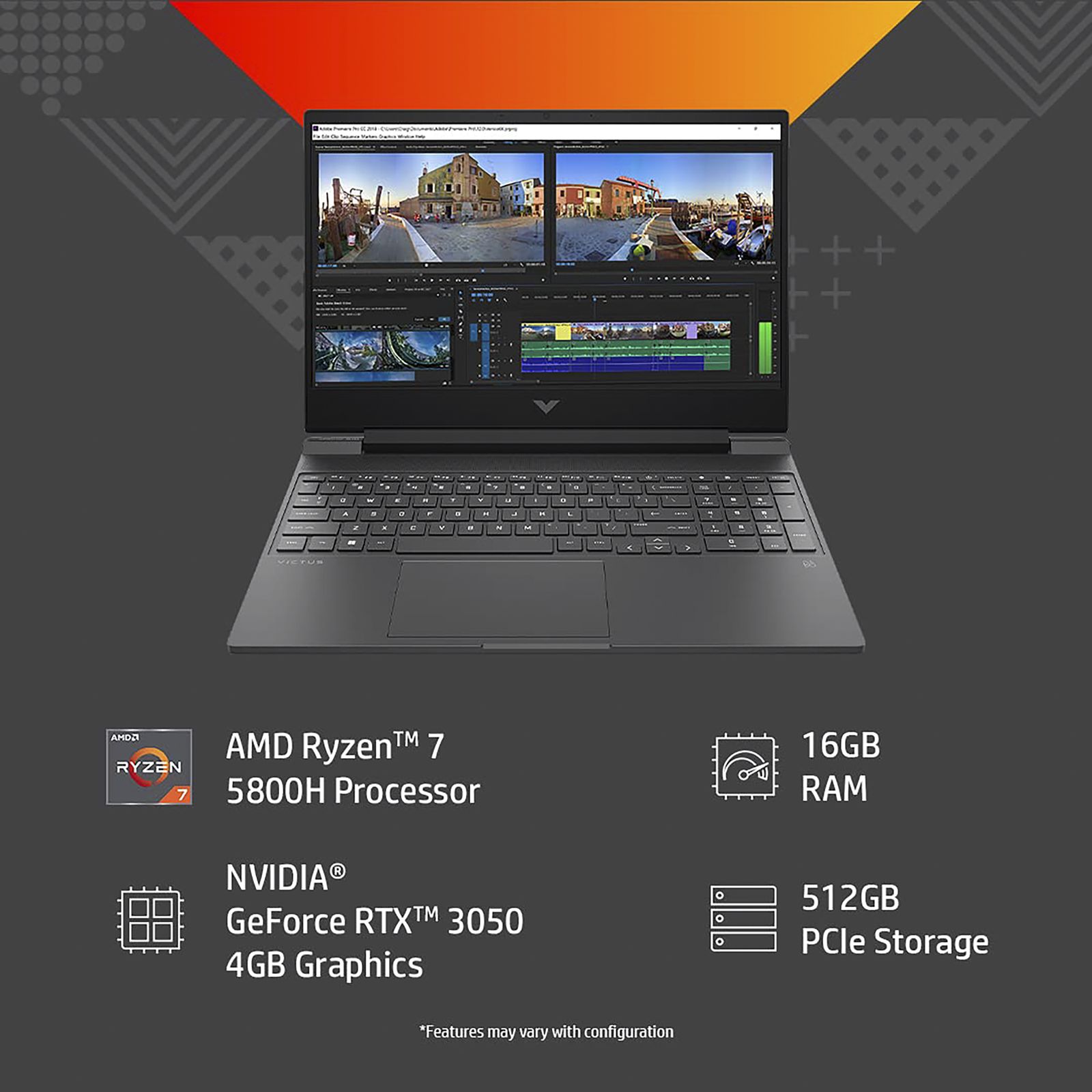 HP Victus fb0053AX AMD Ryzen 7 5800H Gaming Laptop (16GB, 512GB SSD, Windows 11 Home, 4GB Graphics, 15.6 inch 144 Hz Full HD IPS Display, NVIDIA GeForce RTX 3050, MS Office 2021, Mica Silver, 2.29 KG)_12
