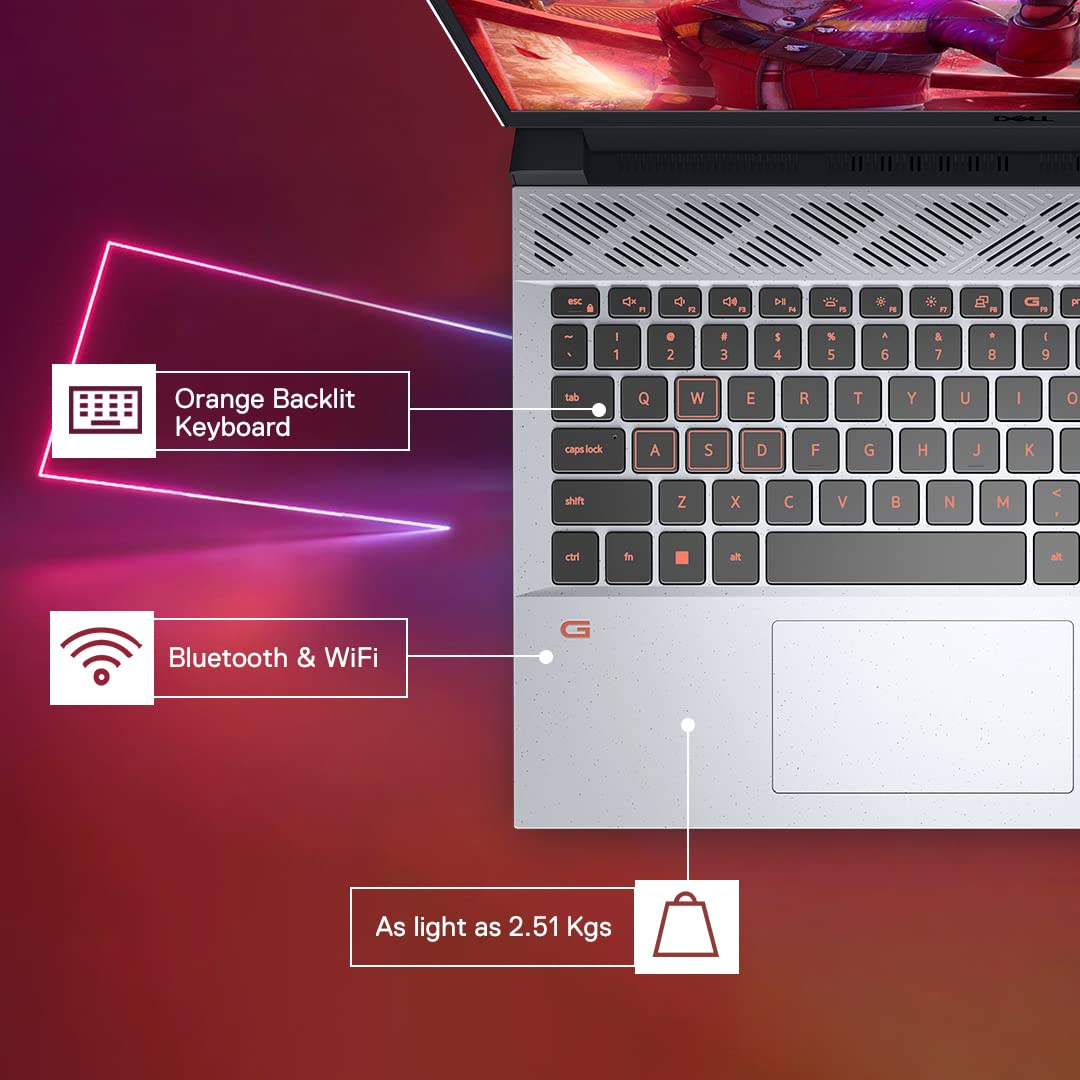 DELL Inspiron G15 5525 AMD Ryzen 7 6800H Gaming Laptop (16GB, 512GB SSD, Windows 11 Home, 4GB Graphics, 15.6 inch 120 Hz Full HD WVA AG Display, NVIDIA GeForce RTX 3060, MS Office 2021, Grey, 2.51 KG)_9